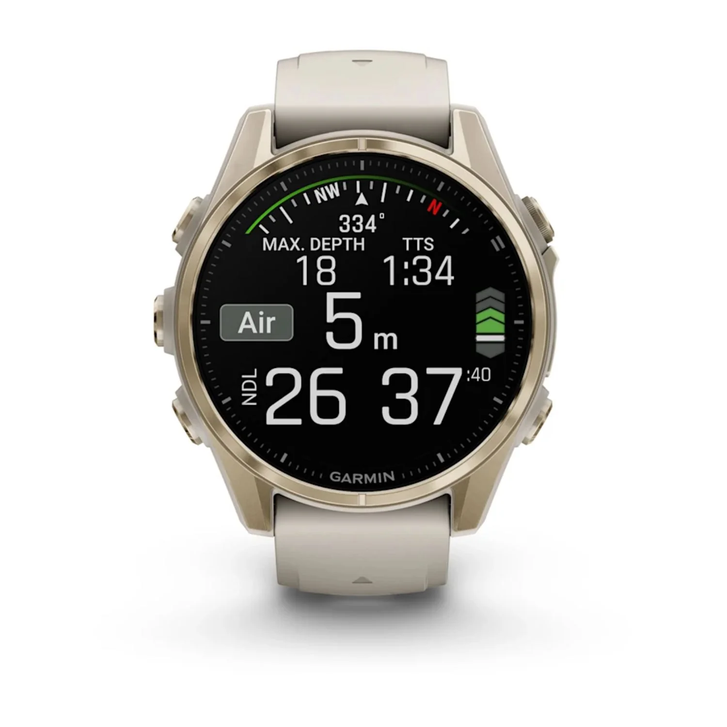 Garmin Fenix 8 43mm AMOLED Sapphire Soft Gold Sandstone Silicone Band Watch 010-02903-11 - Image 6