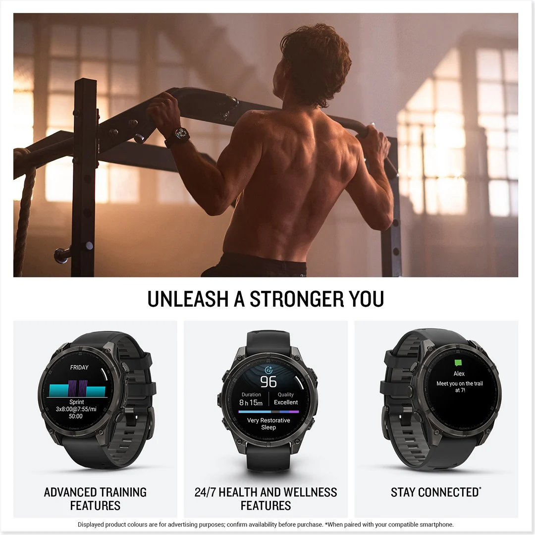 Garmin Fenix 8 47mm AMOLED Sapphire Carbon Grey 010-02904-21 - Image 4