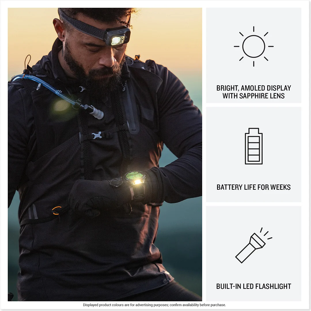 Garmin Fenix 8 47mm AMOLED Sapphire Titanium Spark Orange Silicone 010-02904-11 - Image 3