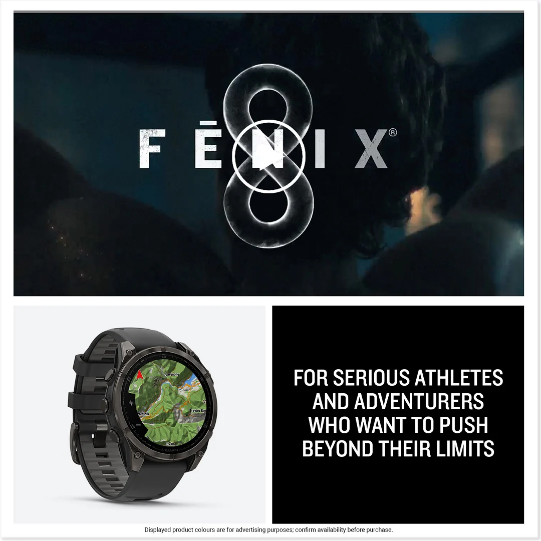 Garmin Fenix 8 47mm AMOLED Sapphire Titanium Spark Orange Silicone 010-02904-11 - Image 8