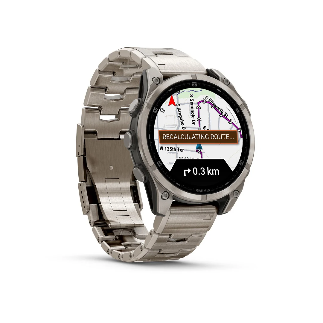 Garmin Fenix 8 47mm AMOLED Sapphire Titanium Vented Bracelet 010-02904-40 - Image 8