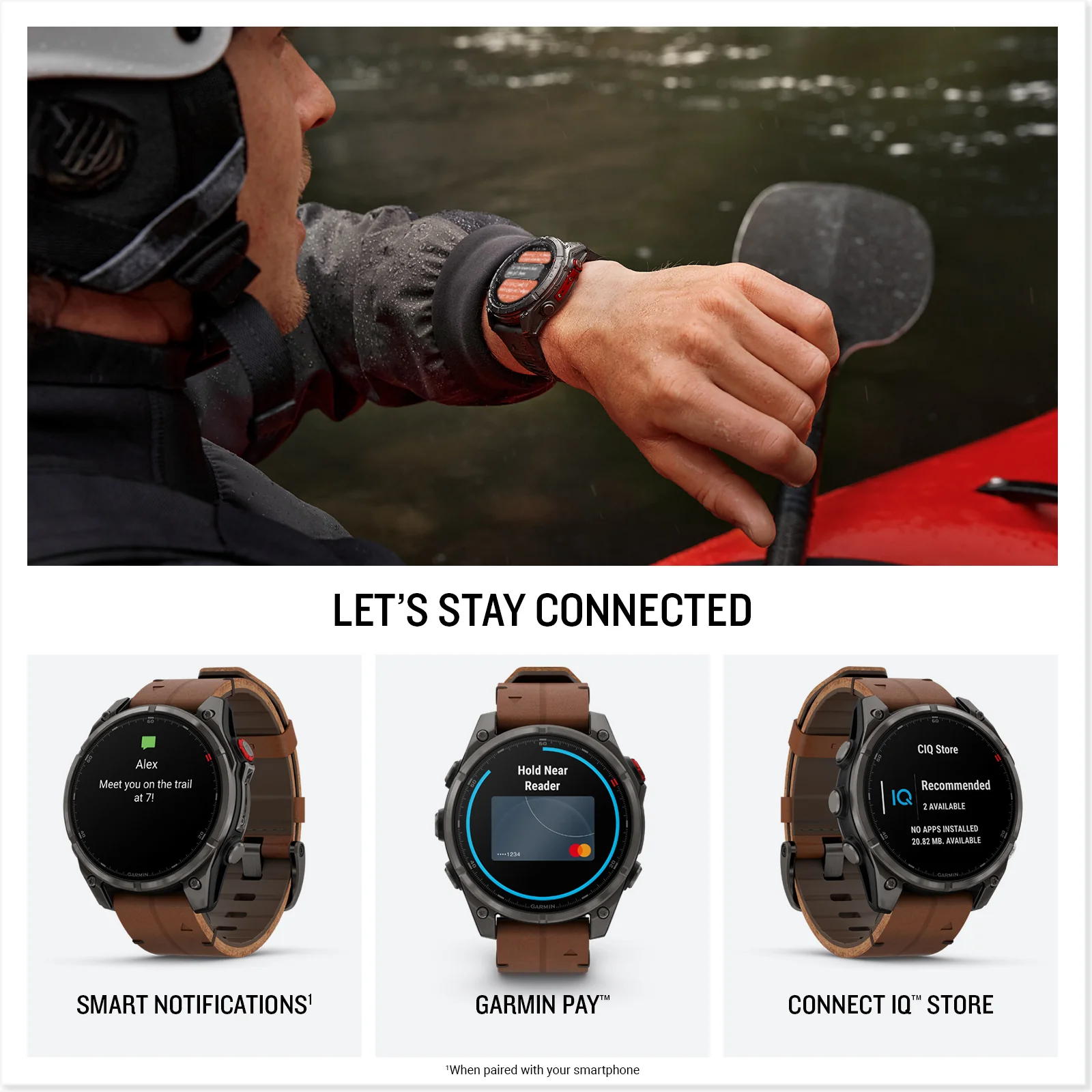 Garmin Fenix 8 Pro 47mm AMOLED Sapphire, Carbon Grey DLC Chestnut Leather Titanium Watch 010-03198-40 - Image 4
