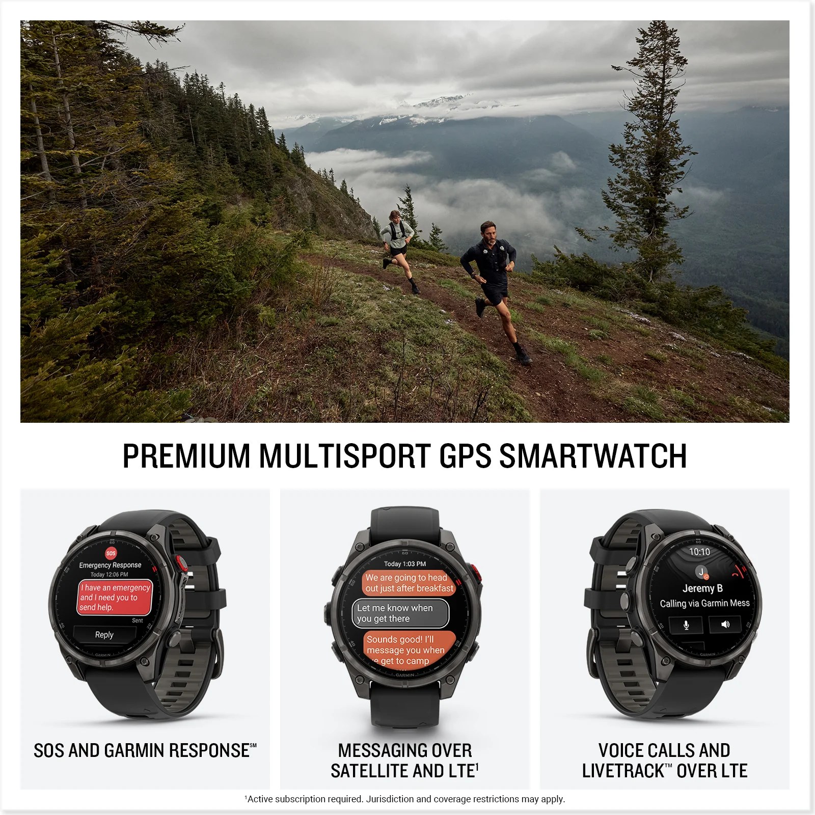 Garmin Fenix 8 Pro 47mm AMOLED Sapphire, Carbon Grey DLC Pebble Grey Silicone Titanium Watch 010-03198-01 - Image 2