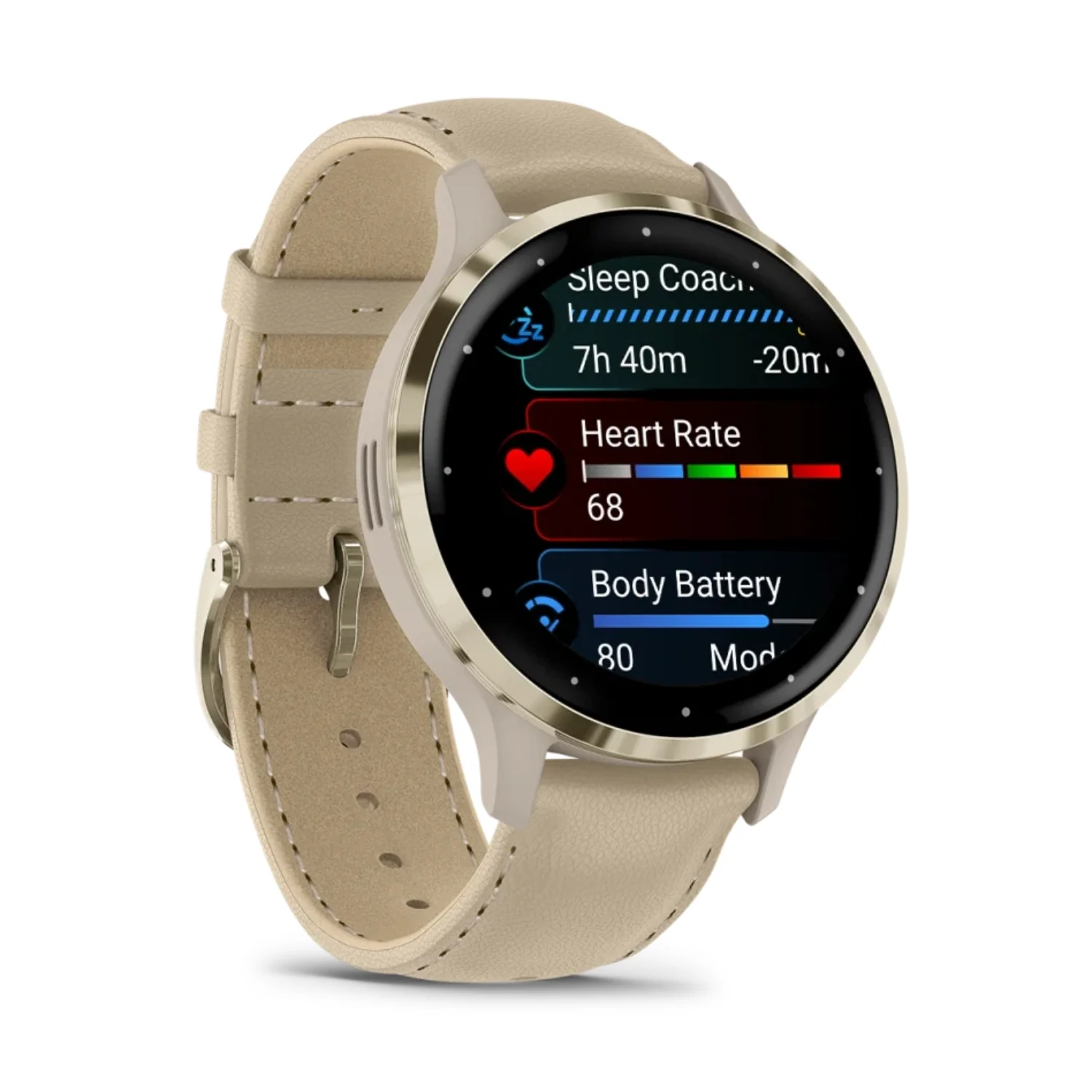 Garmin Venu 3S 41mm Soft Gold Stainless Steel Watch 010-02785-55 - Image 3