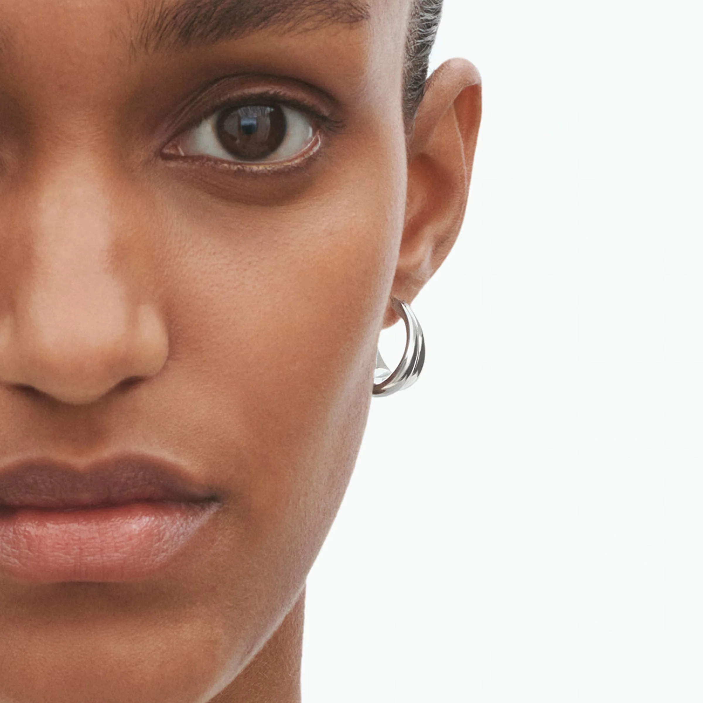 Georg Jensen Curve SIlver Earrings - Image 2