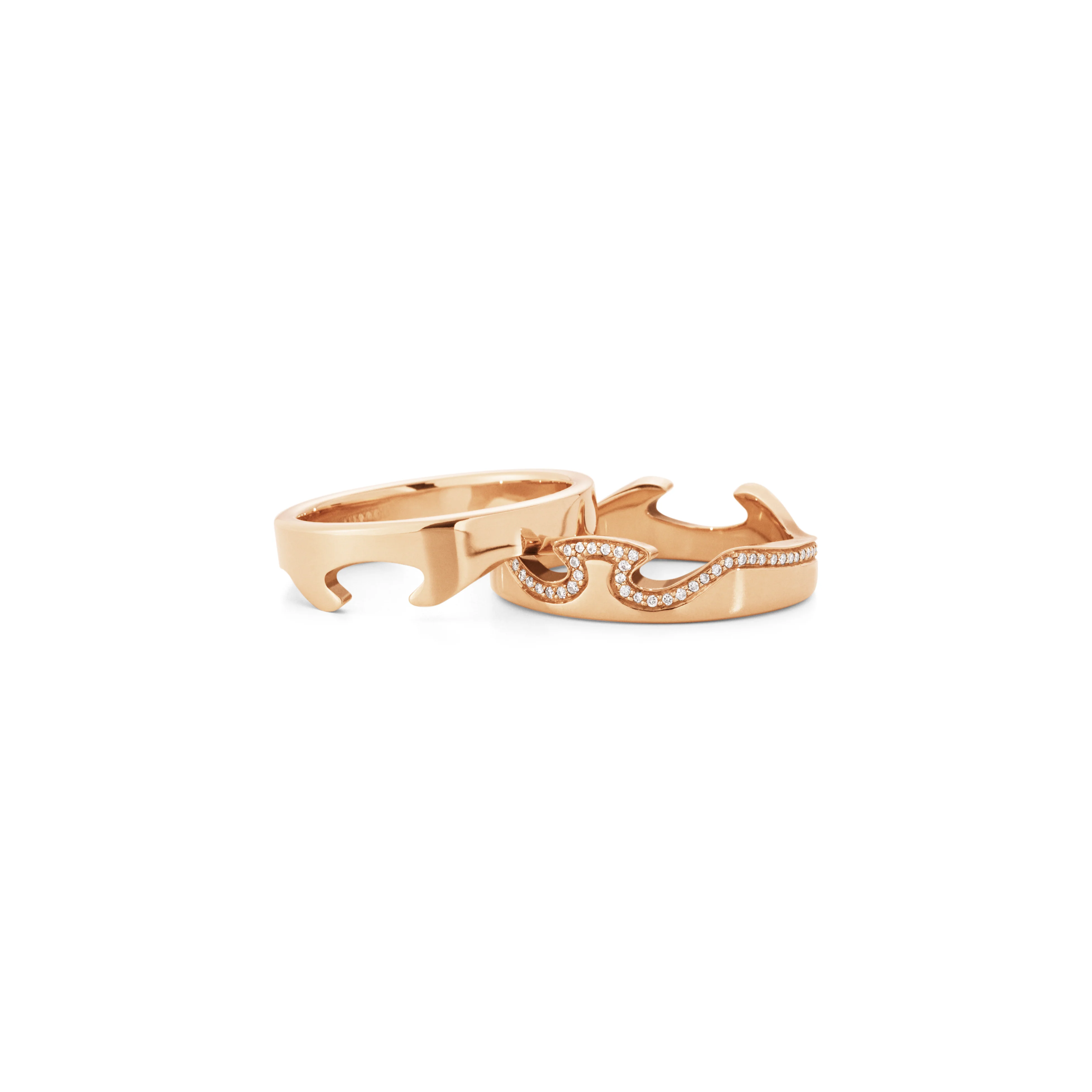 Georg Jensen FUSION 18ct Rose Gold End Ring Size 56 (O½) - Image 3