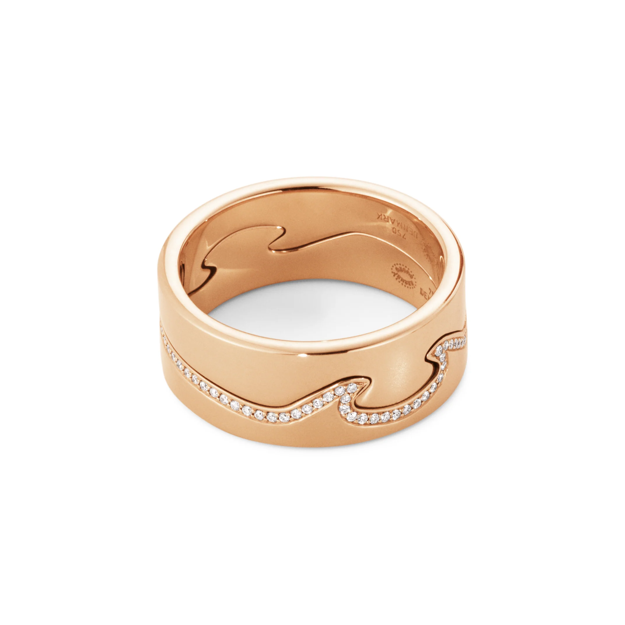 Georg Jensen FUSION 18ct Rose Gold End Ring Size 56 (O½) - Image 4