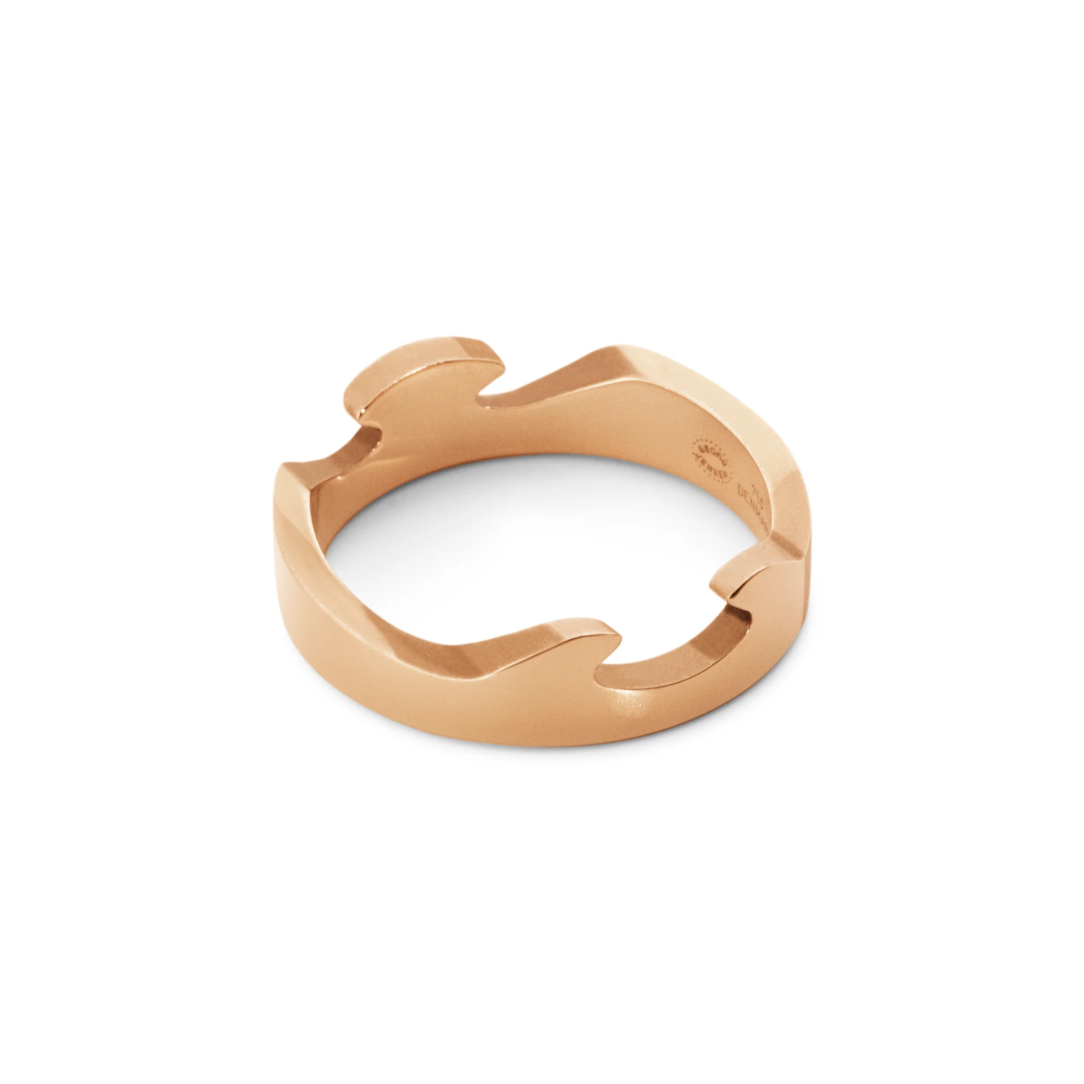 Georg Jensen FUSION 18ct Rose Gold End Ring Size 56 (O½) - Image 6