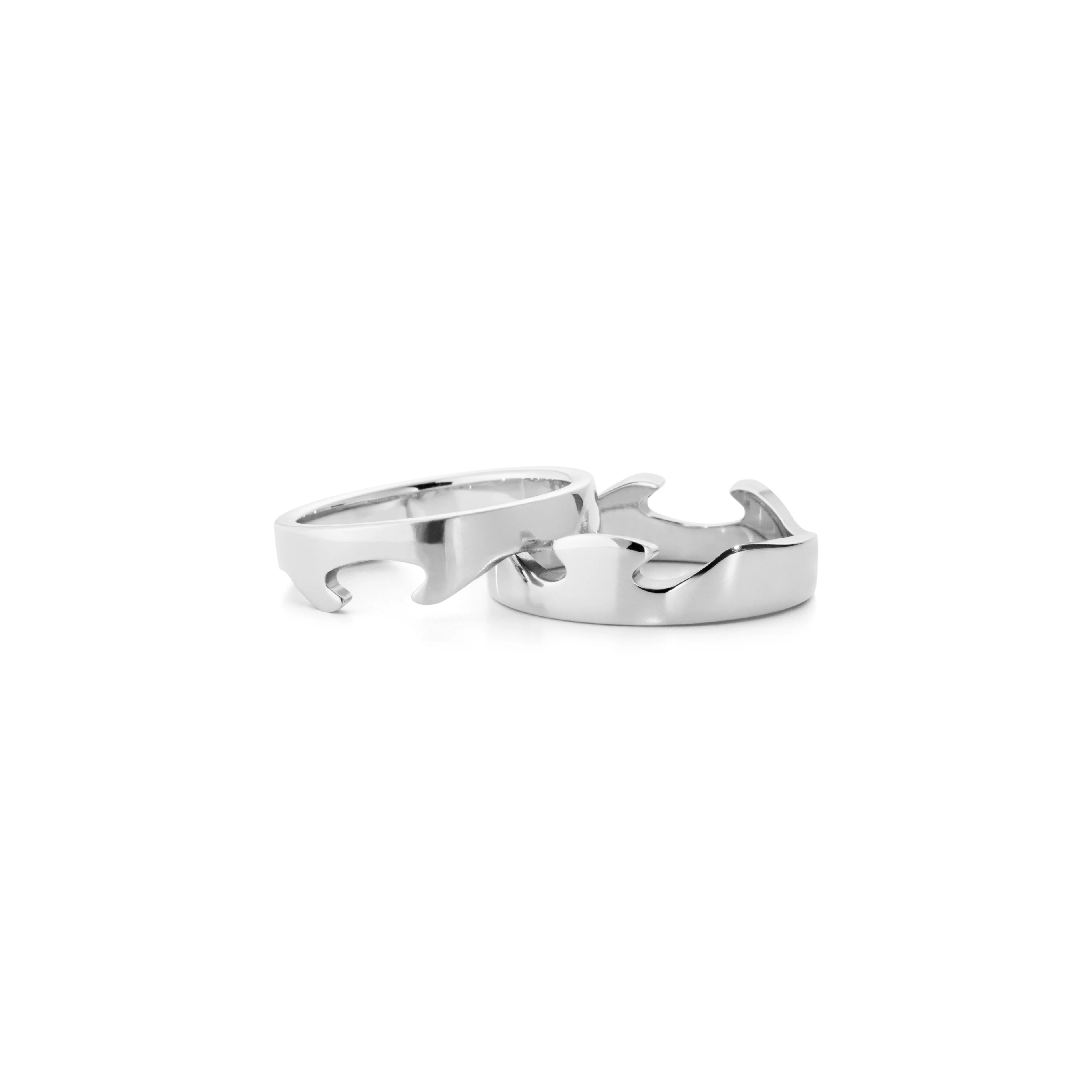 Georg Jensen FUSION 18ct White Gold End Ring Size 56 (O½) - Image 11