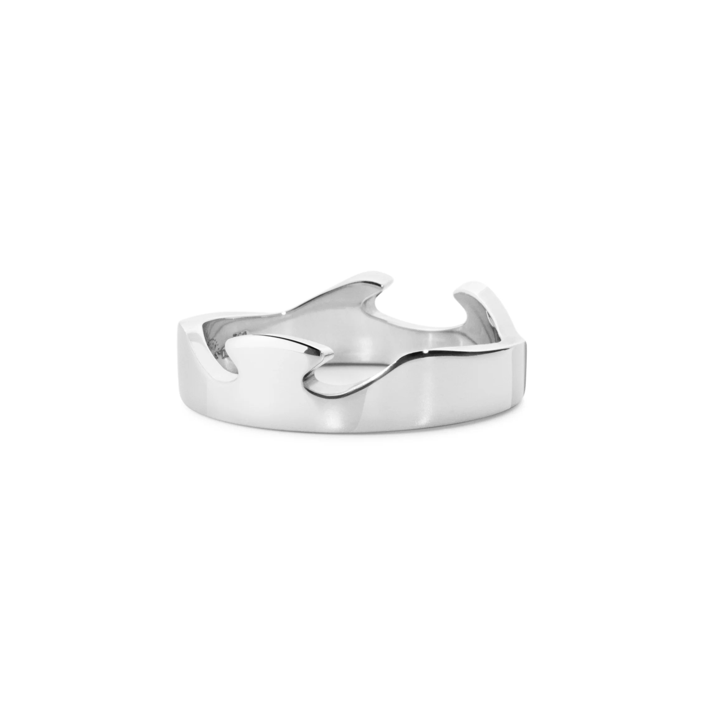 Georg Jensen FUSION 18ct White Gold End Ring Size 56 (O½) - Image 2