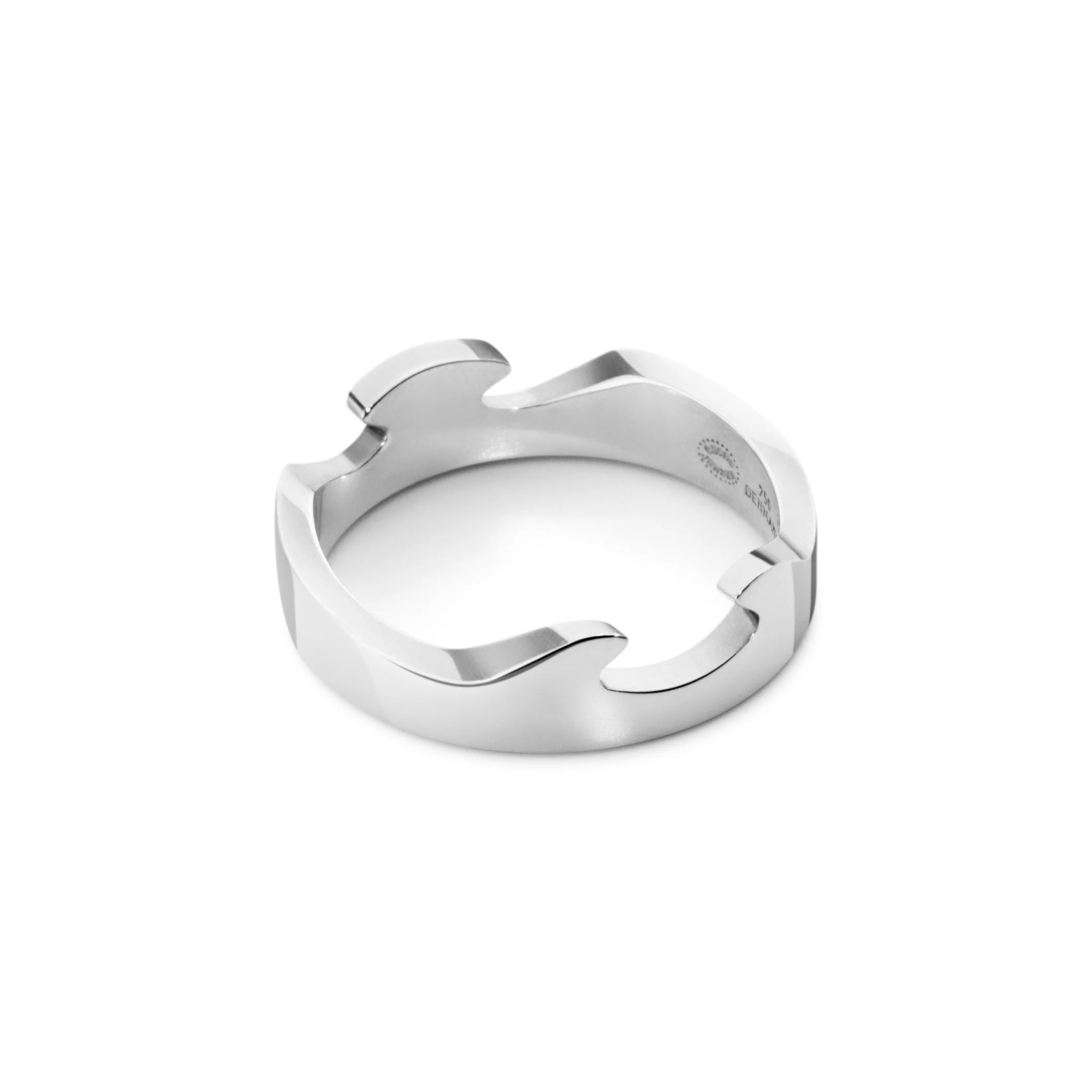Georg Jensen FUSION 18ct White Gold End Ring Size 56 (O½) - Image 3