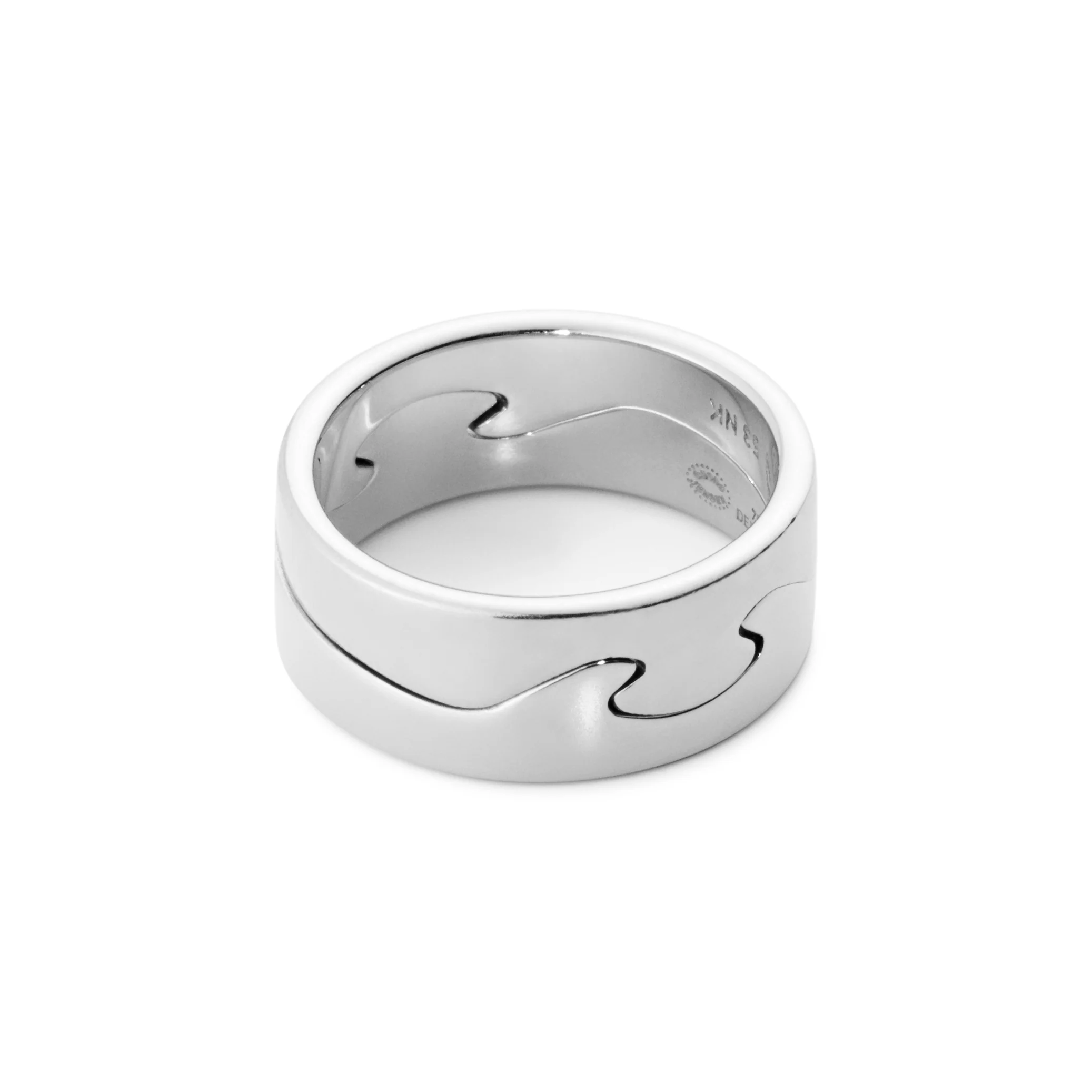 Georg Jensen FUSION 18ct White Gold End Ring Size 56 (O½) - Image 5