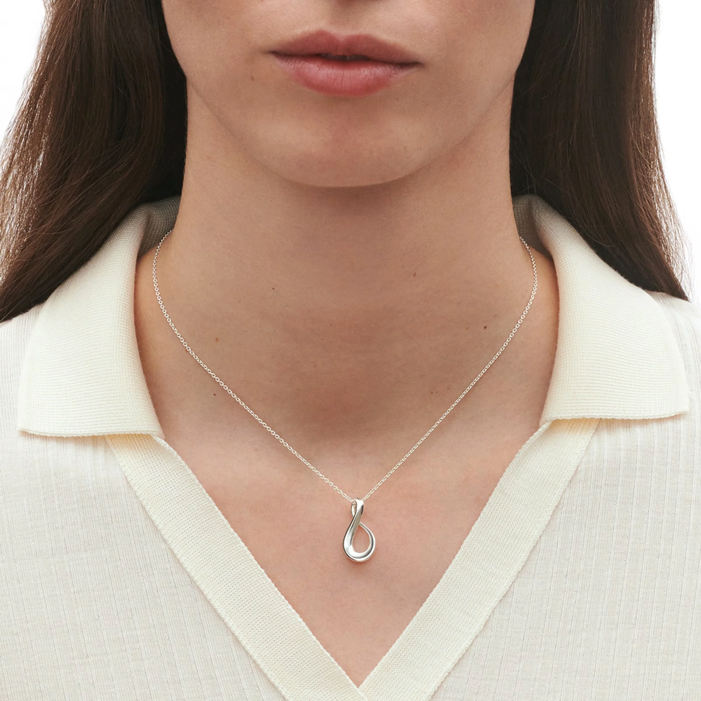 Georg Jensen Infinity Silver Necklace - Image 3