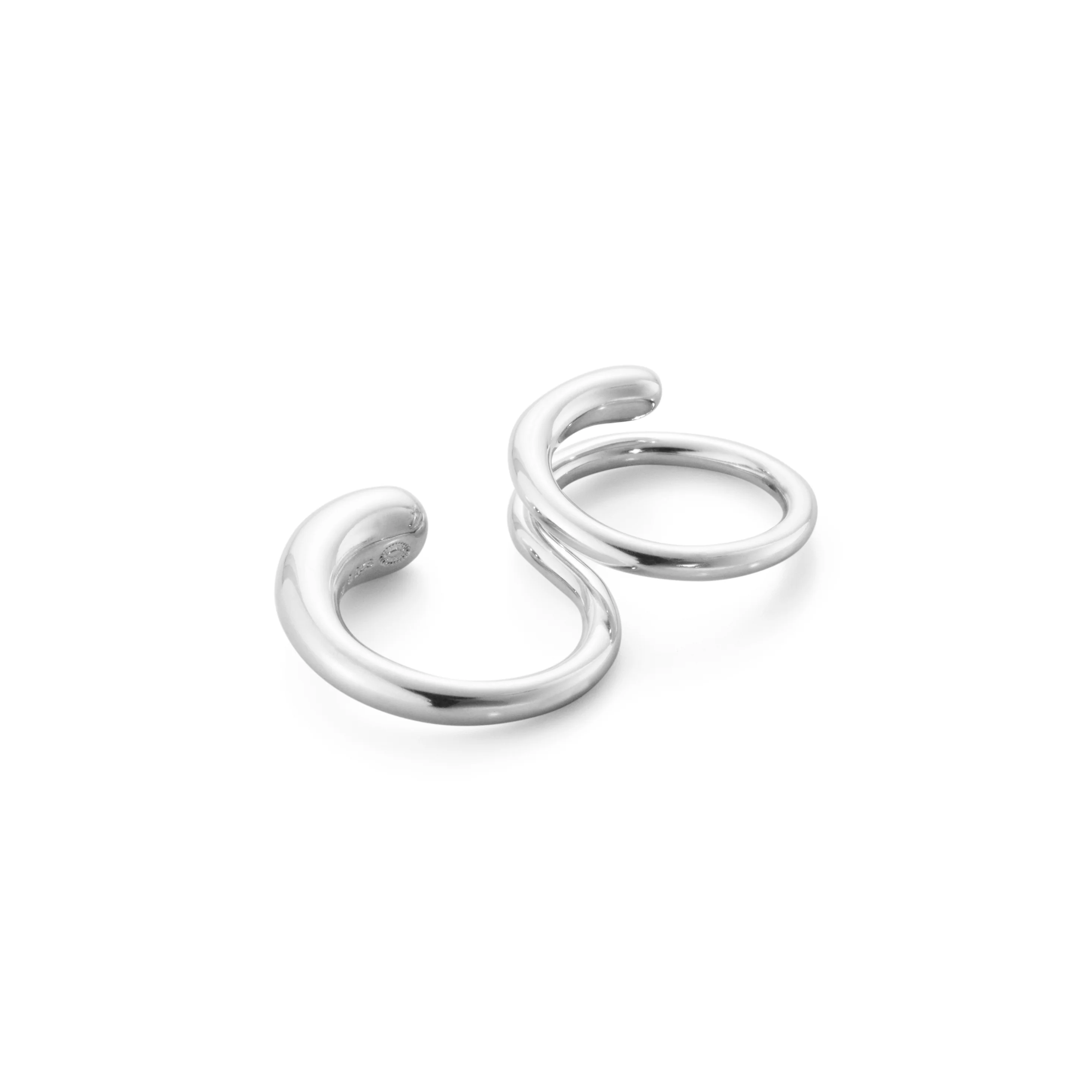 Georg Jensen MERCY Sterling Silver Double Ring Size 55 (O) - Image 2