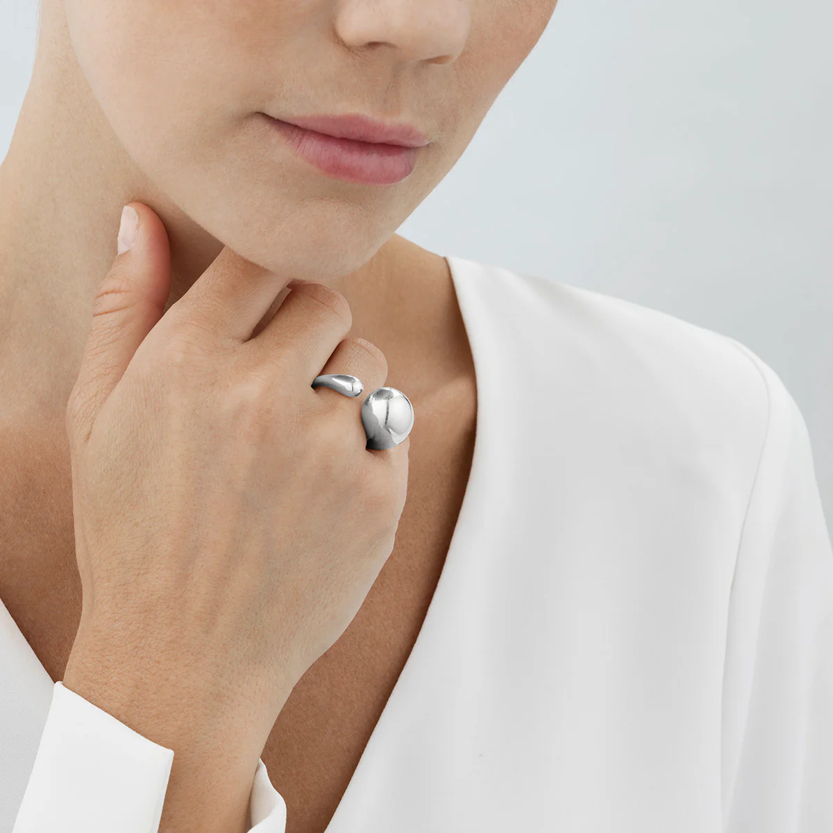 Georg Jensen MERCY Sterling Silver Mega Ring Size 56 (O½) - Image 2