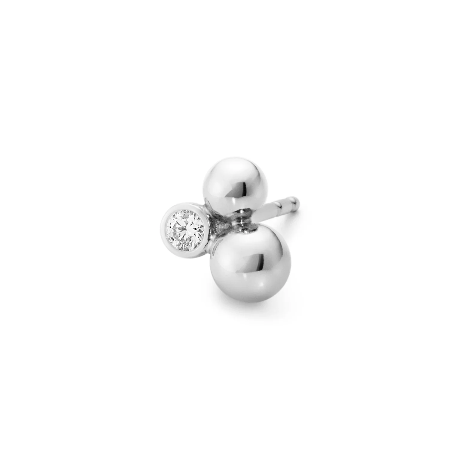 Georg Jensen MOONLIGHT GRAPES Diamond Sterling Silver Earrings - Image 2