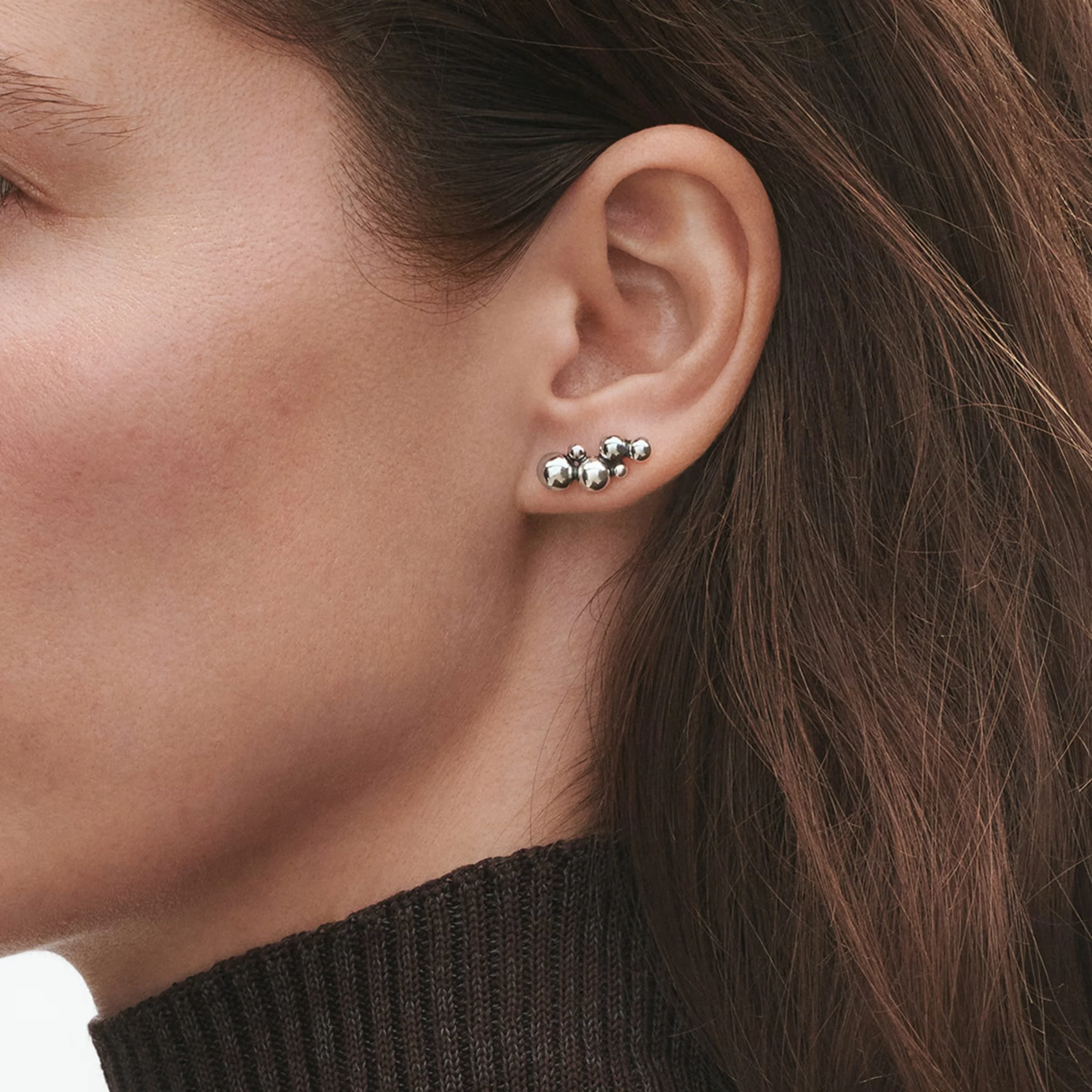 Georg Jensen Moonlight Grapes Silver Ear Cuff - Image 3