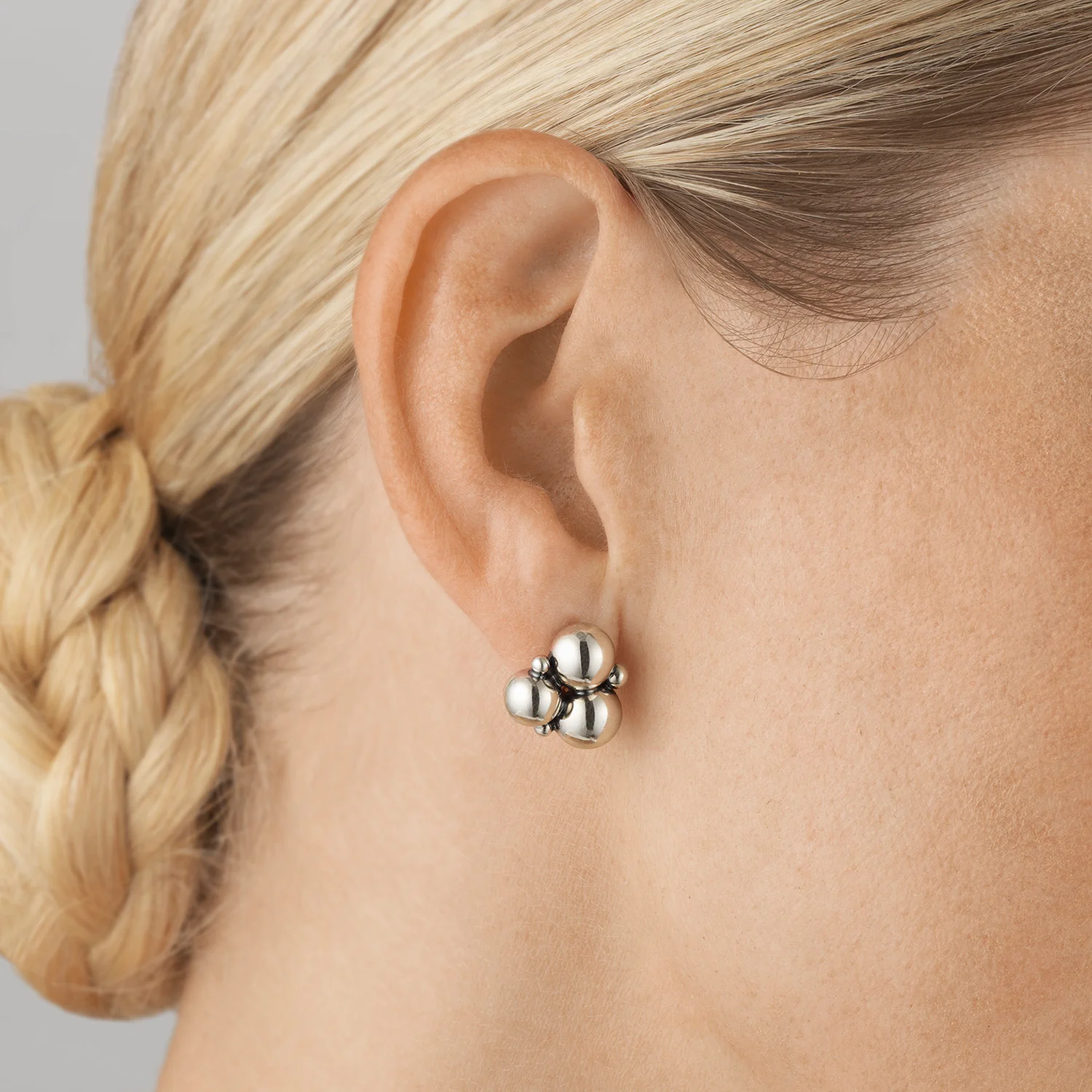 Georg Jensen MOONLIGHT GRAPES Sterling Silver Earrings - Image 3