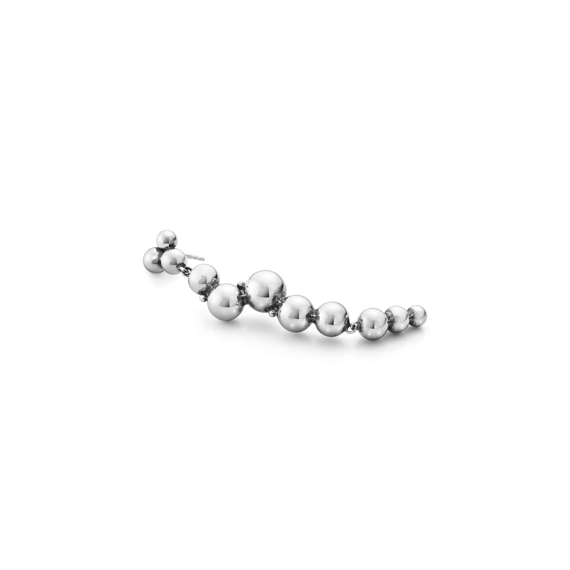 Georg Jensen MOONLIGHT GRAPES Sterling Silver Long Drop Earrings - Image 2