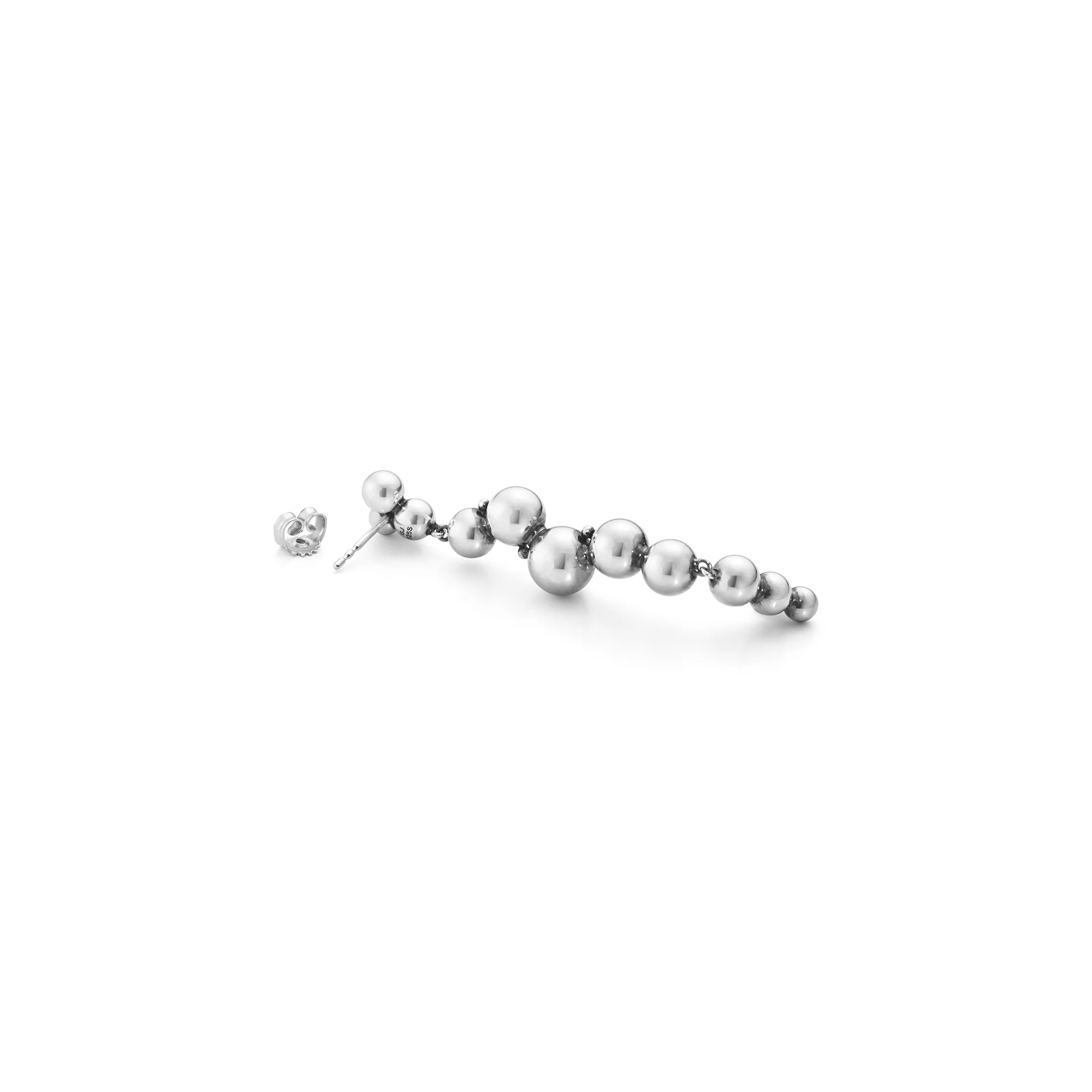 Georg Jensen MOONLIGHT GRAPES Sterling Silver Long Drop Earrings - Image 3