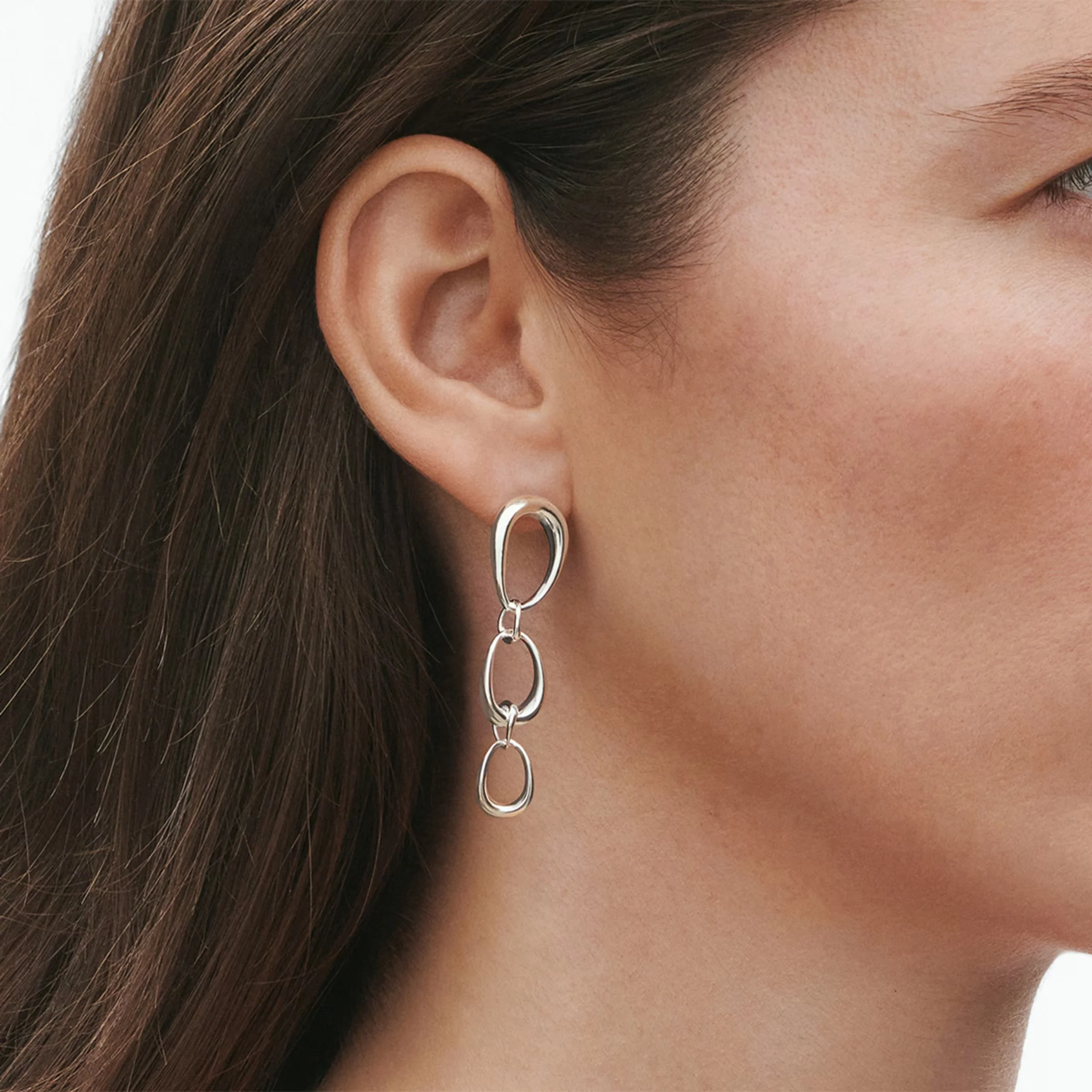 Georg Jensen Offspring Silver Drop Earrings - Image 2