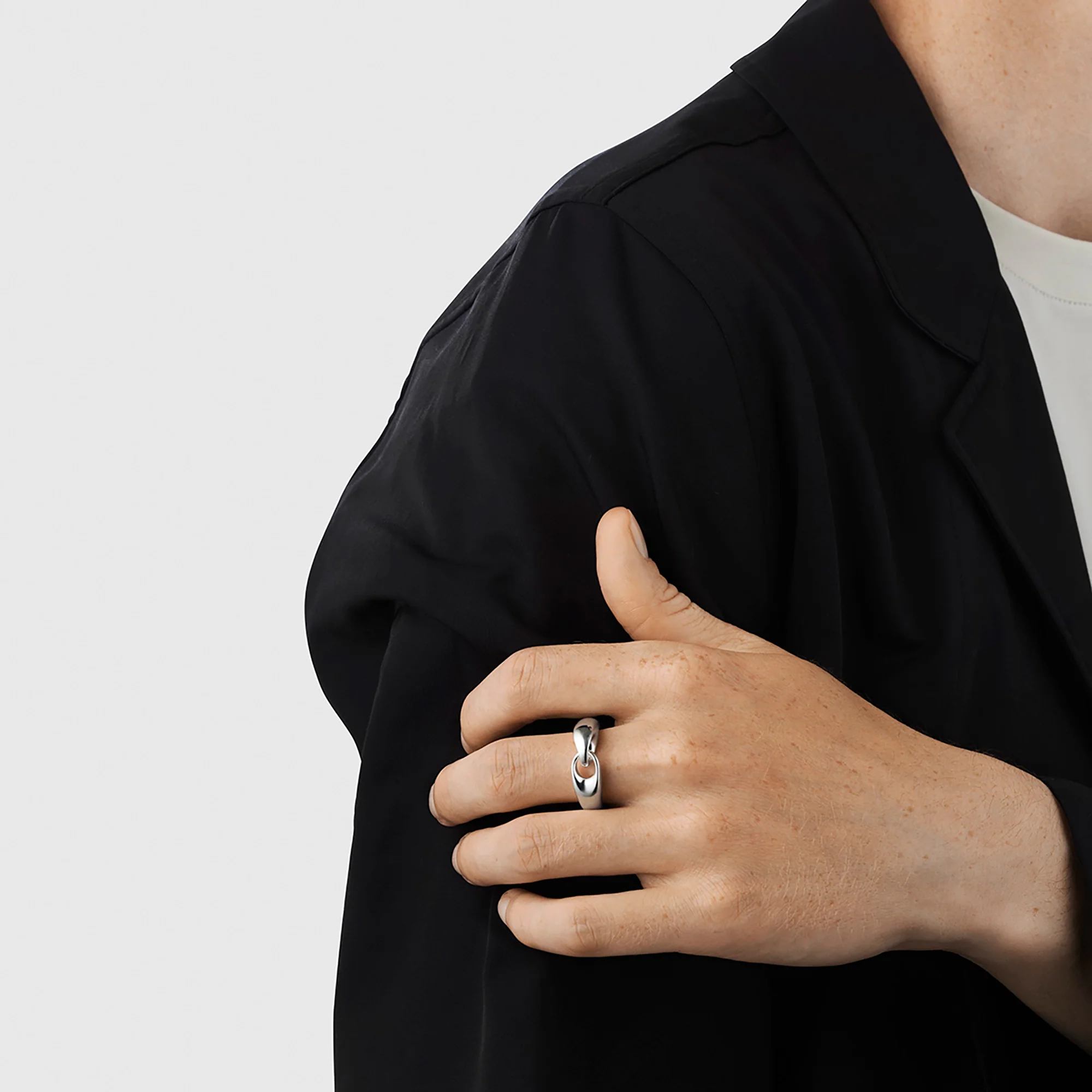 Georg Jensen REFLECT Sterling Silver Large Ring Size 54 (N) - Image 3