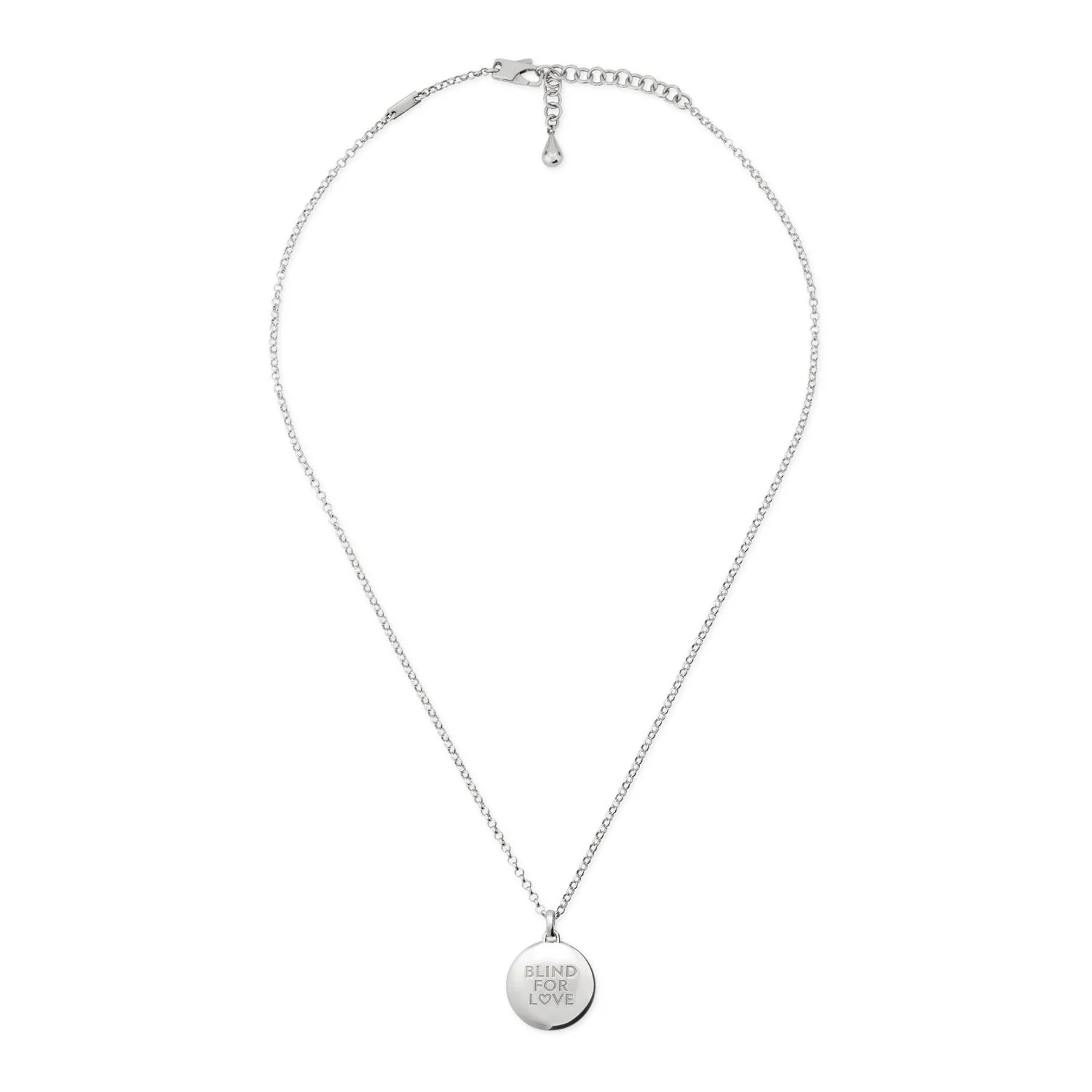 Gucci Blind For Love 50cm Silver Necklace