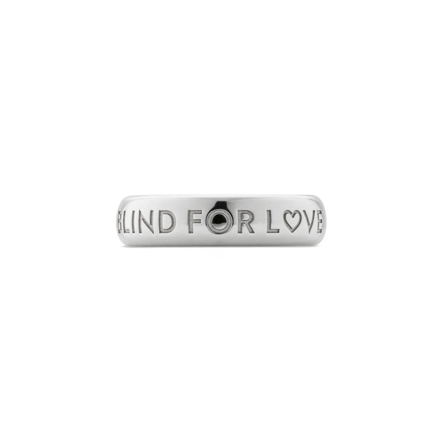 Gucci Blind For Love Silver 5mm Ring Size R - Image 2