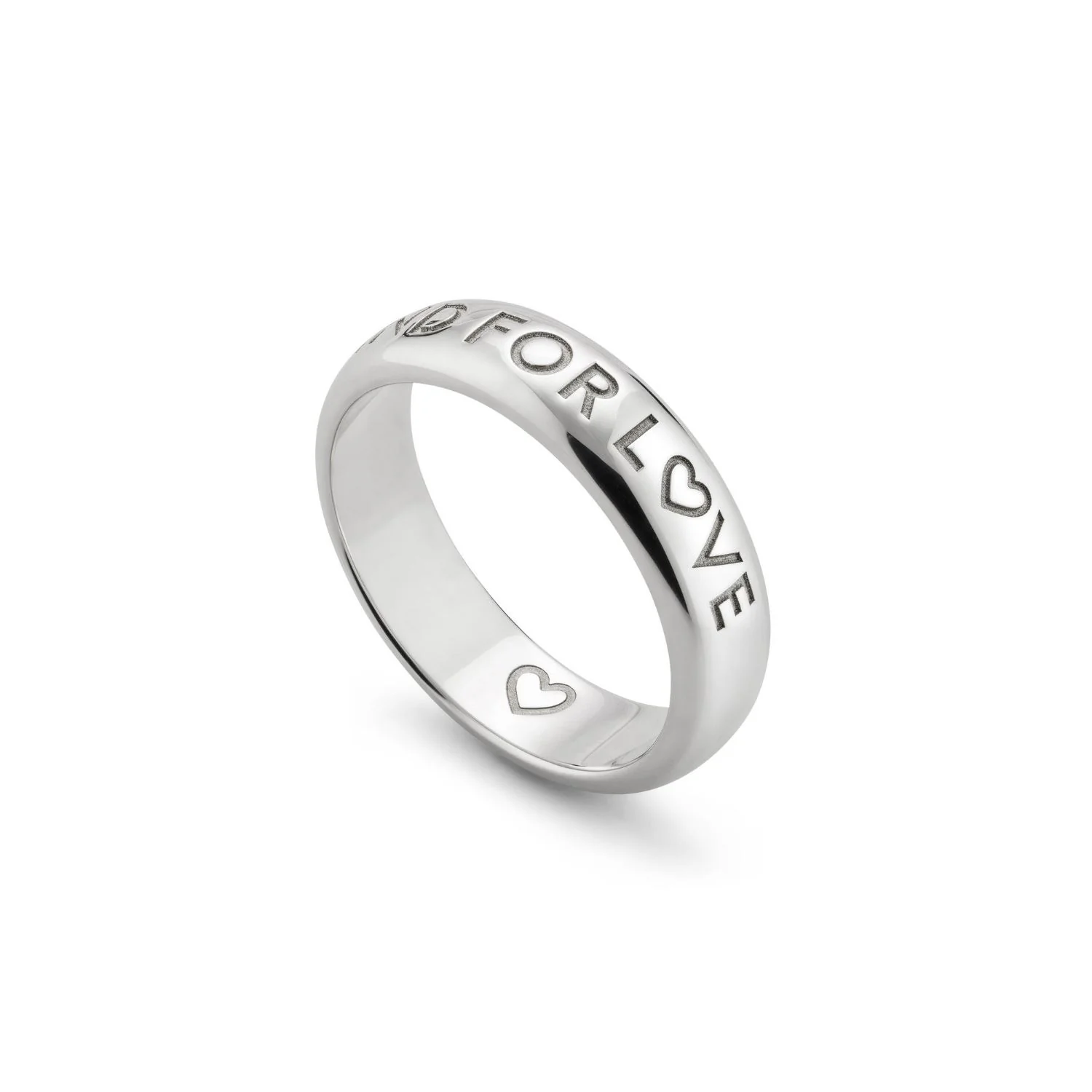 Gucci Blind For Love Silver 5mm Ring Size R