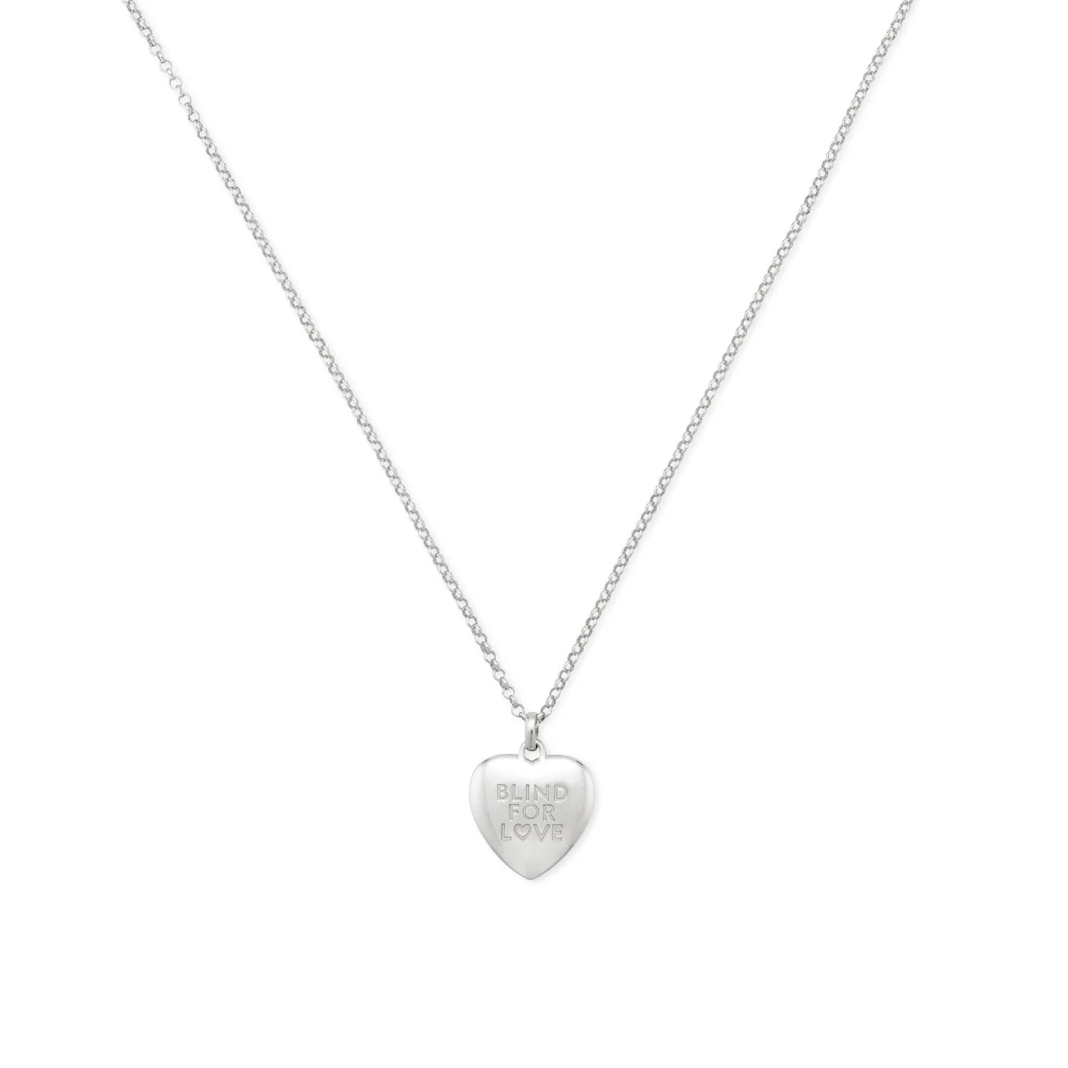 Gucci Blind For Love Silver Heart 50cm Necklace - Image 2