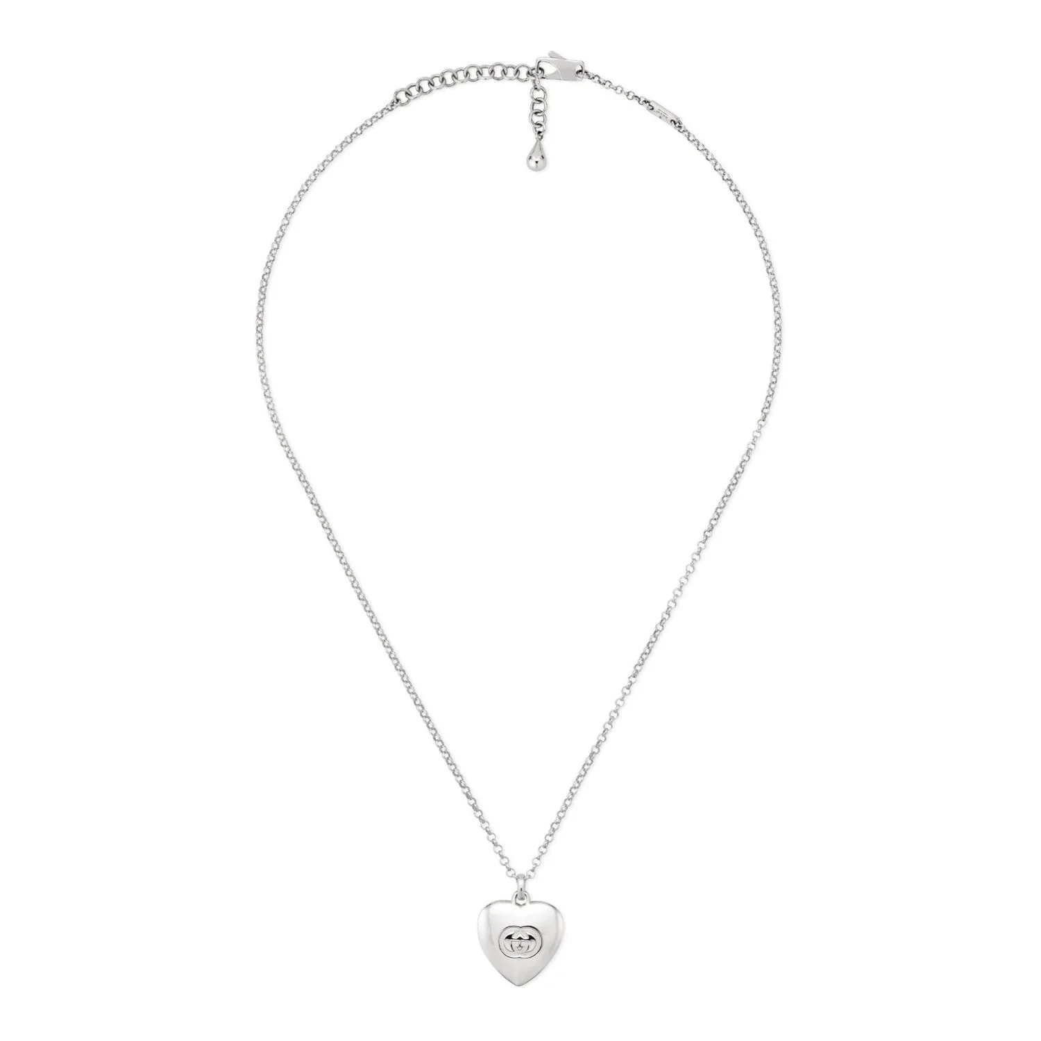 Gucci Blind For Love Silver Heart 50cm Necklace - Image 5