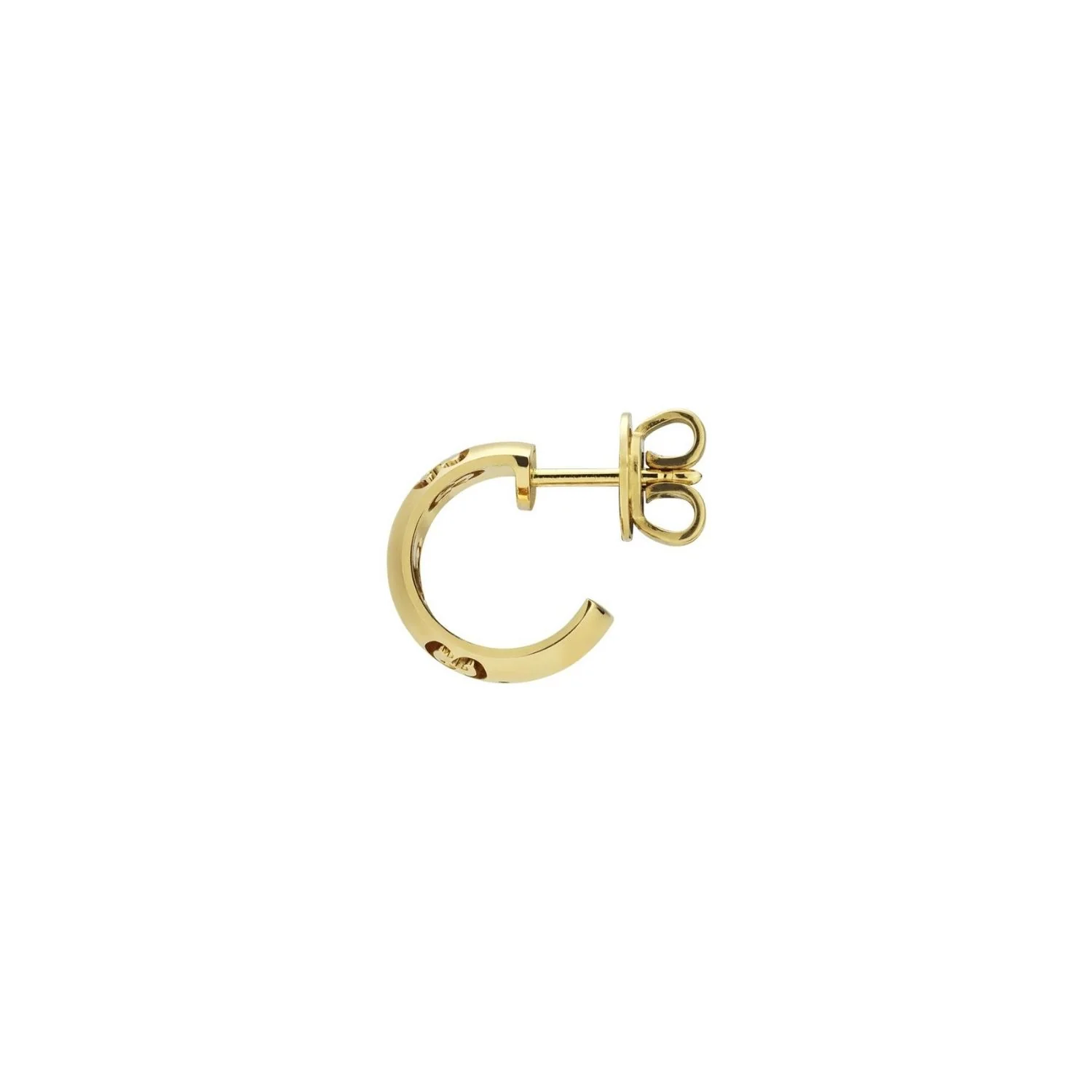 Gucci Icon 18ct Yellow Gold GG Hoop Earrings - Image 4