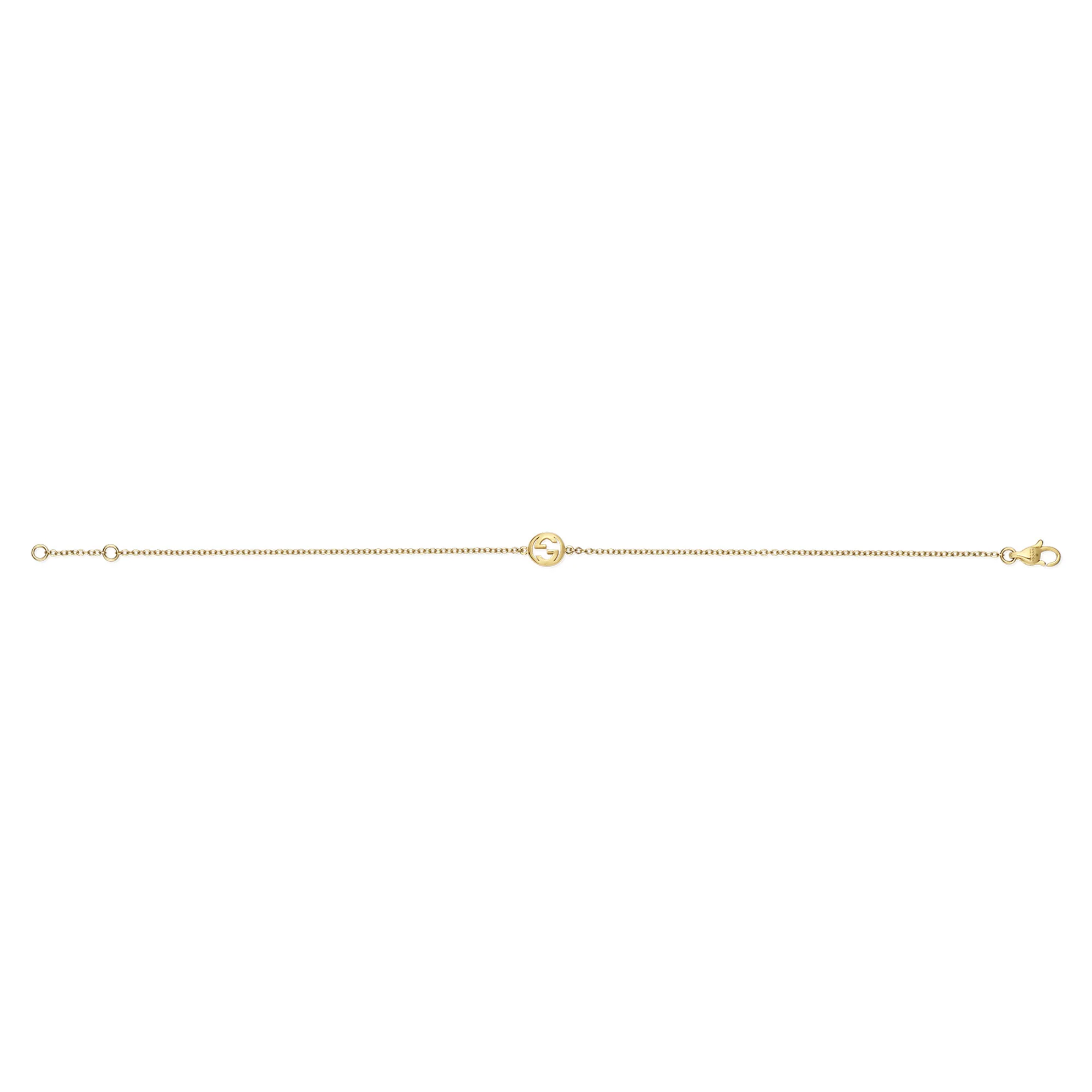 Gucci Interlocking 18ct Yellow Gold Chain Bracelet -17cm - Image 3
