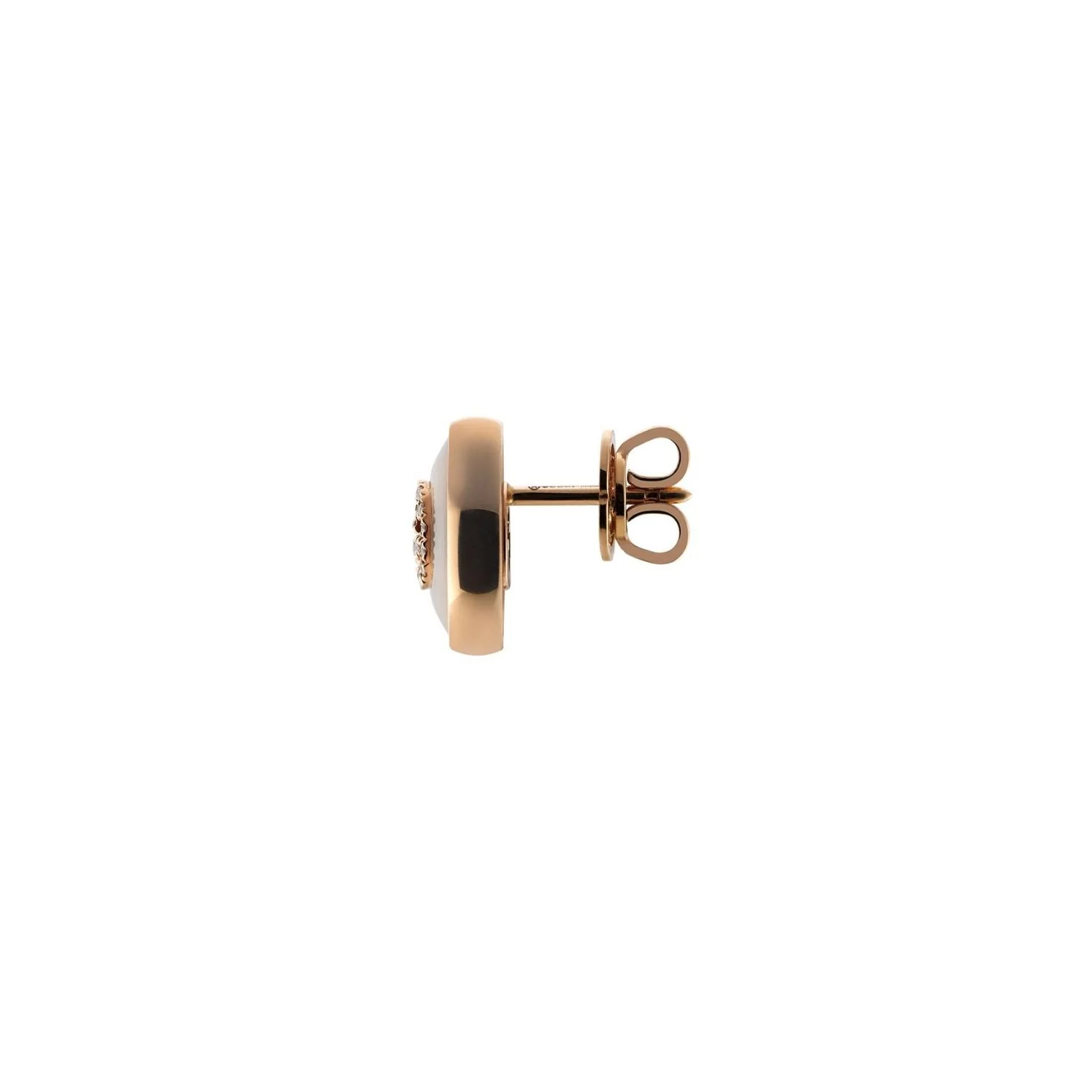 Gucci Interlocking G Mother of Pearl and Diamond 18ct Rose Gold Stud Earrings - Image 3