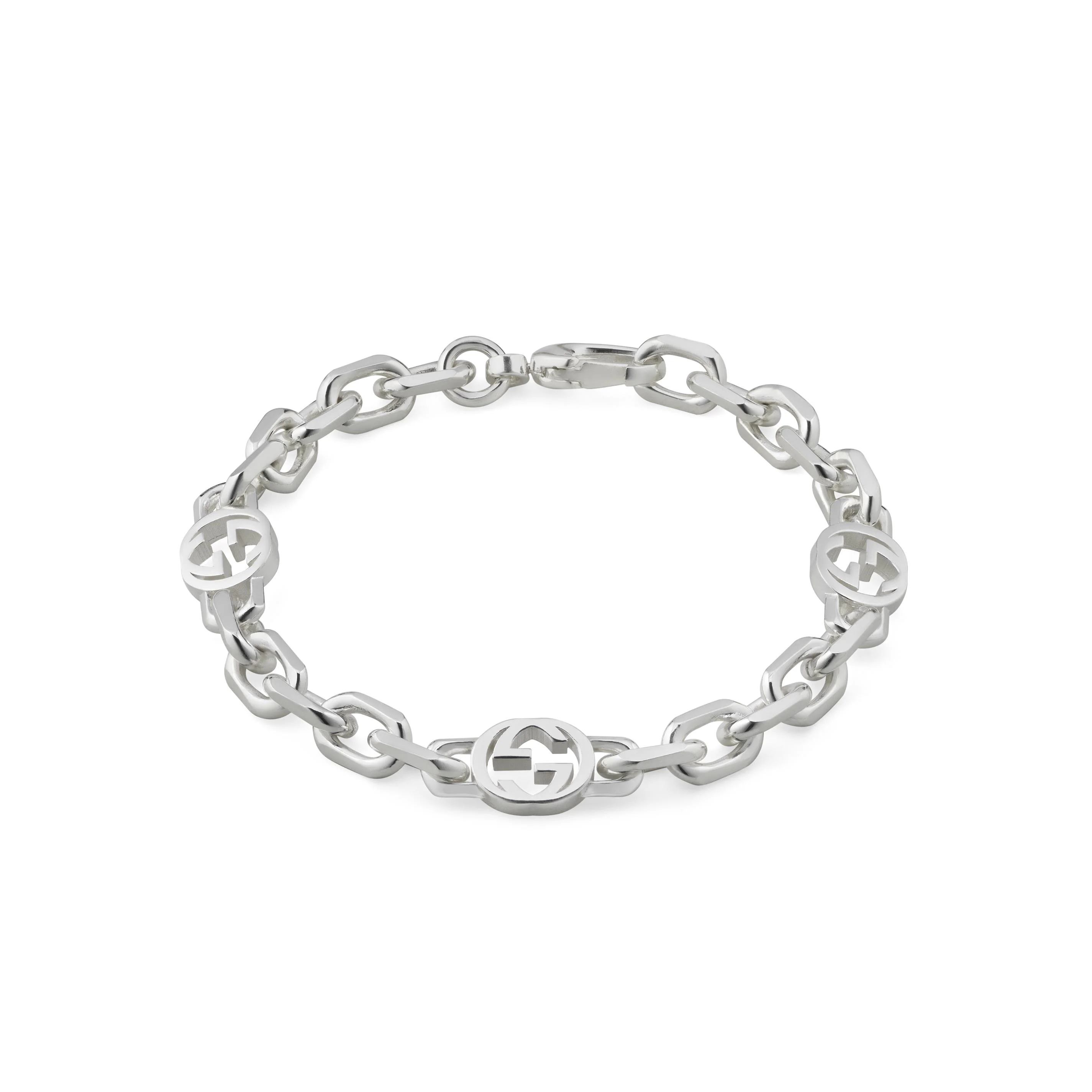 Gucci Interlocking G Silver Bracelet