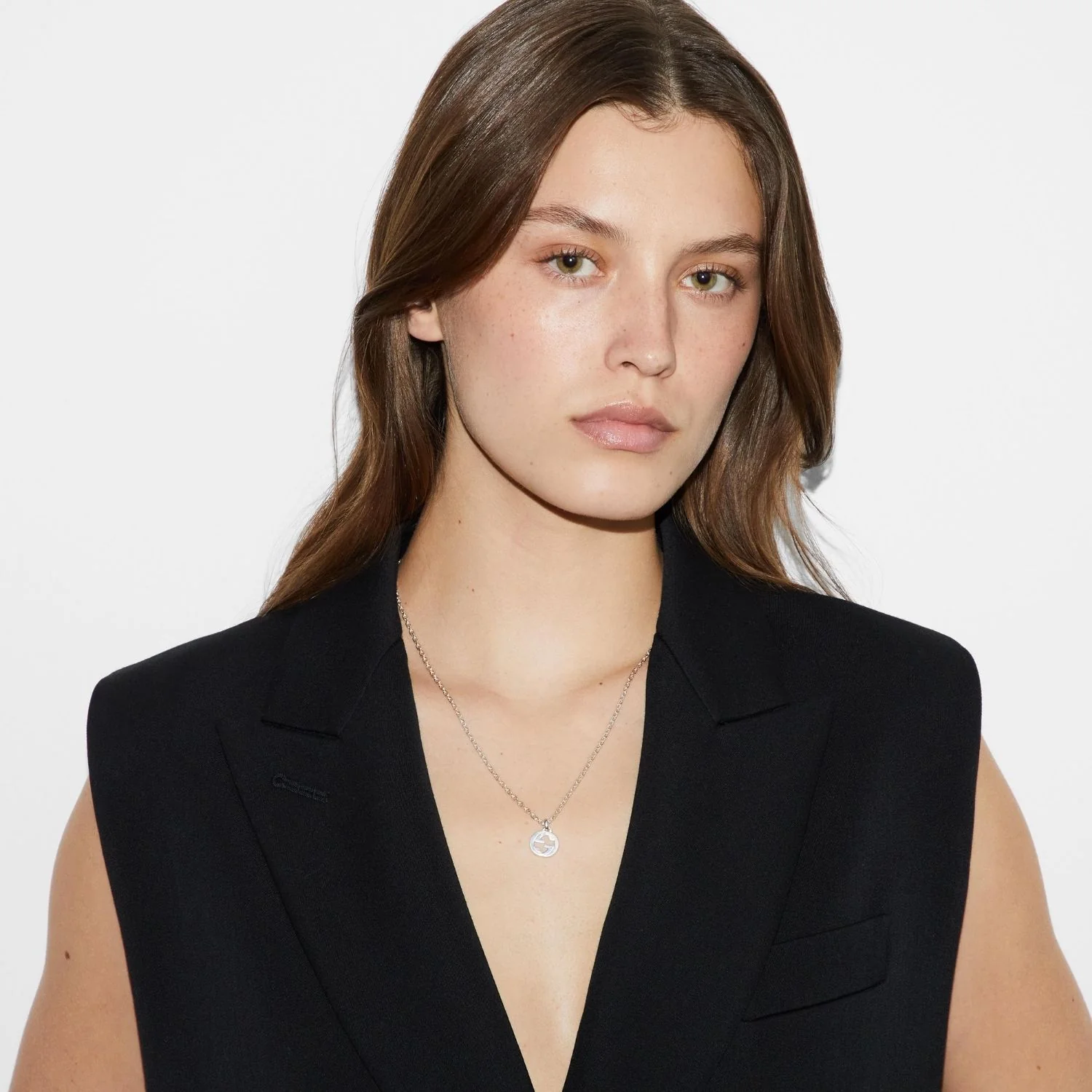 Gucci Interlocking G Silver Necklace 45-50cm - Image 3