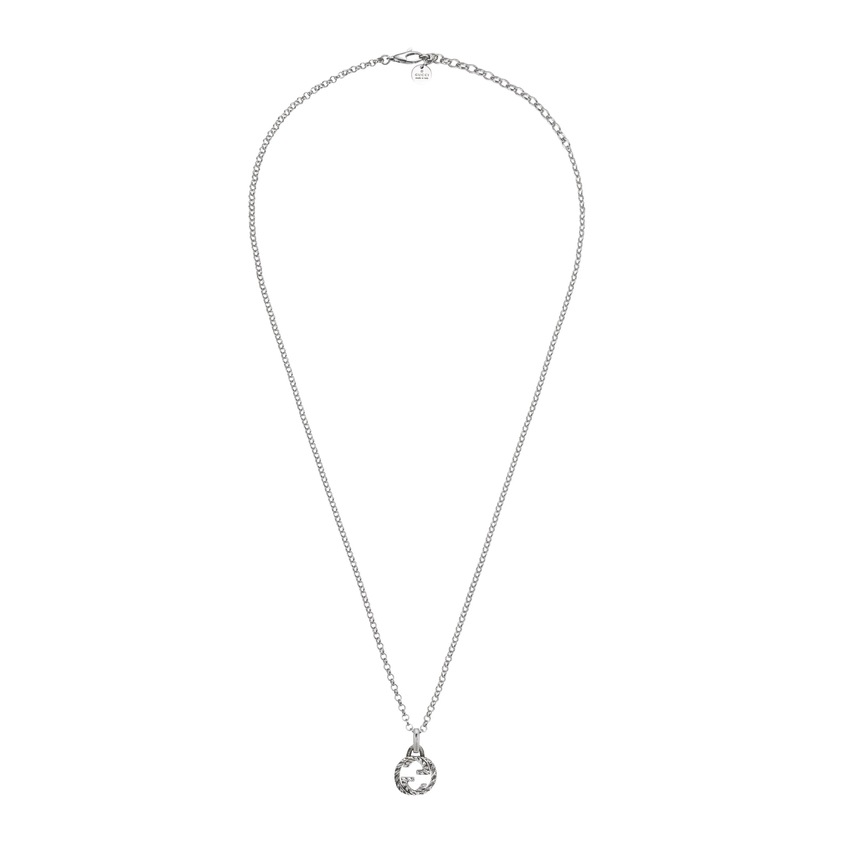 Gucci Interlocking G Silver Necklace 45-50cm