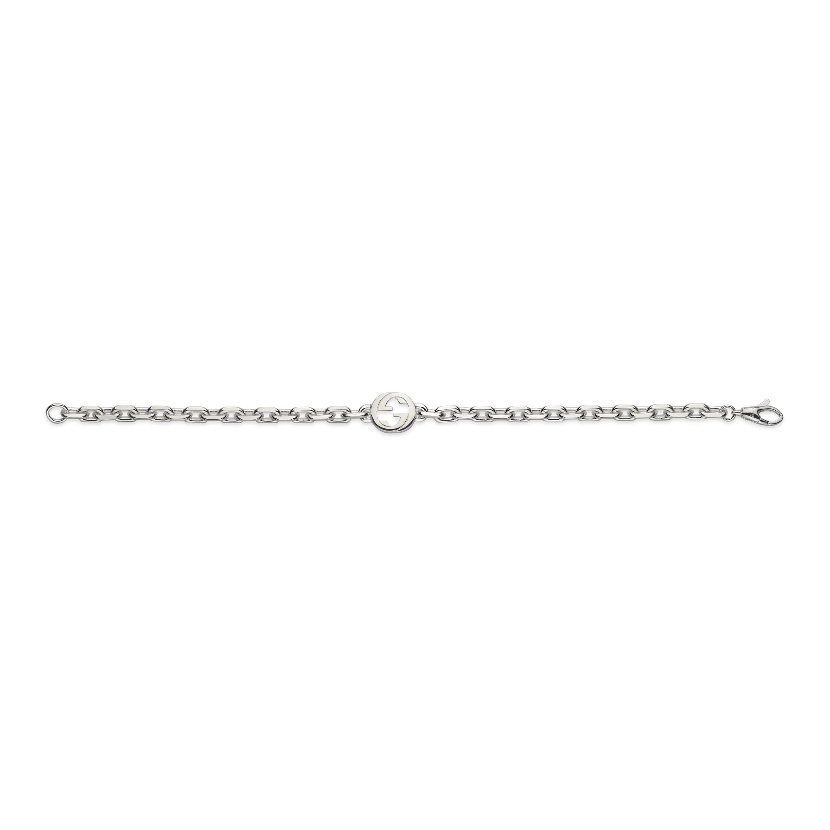 Gucci Interlocking Silver Bracelet - Image 2