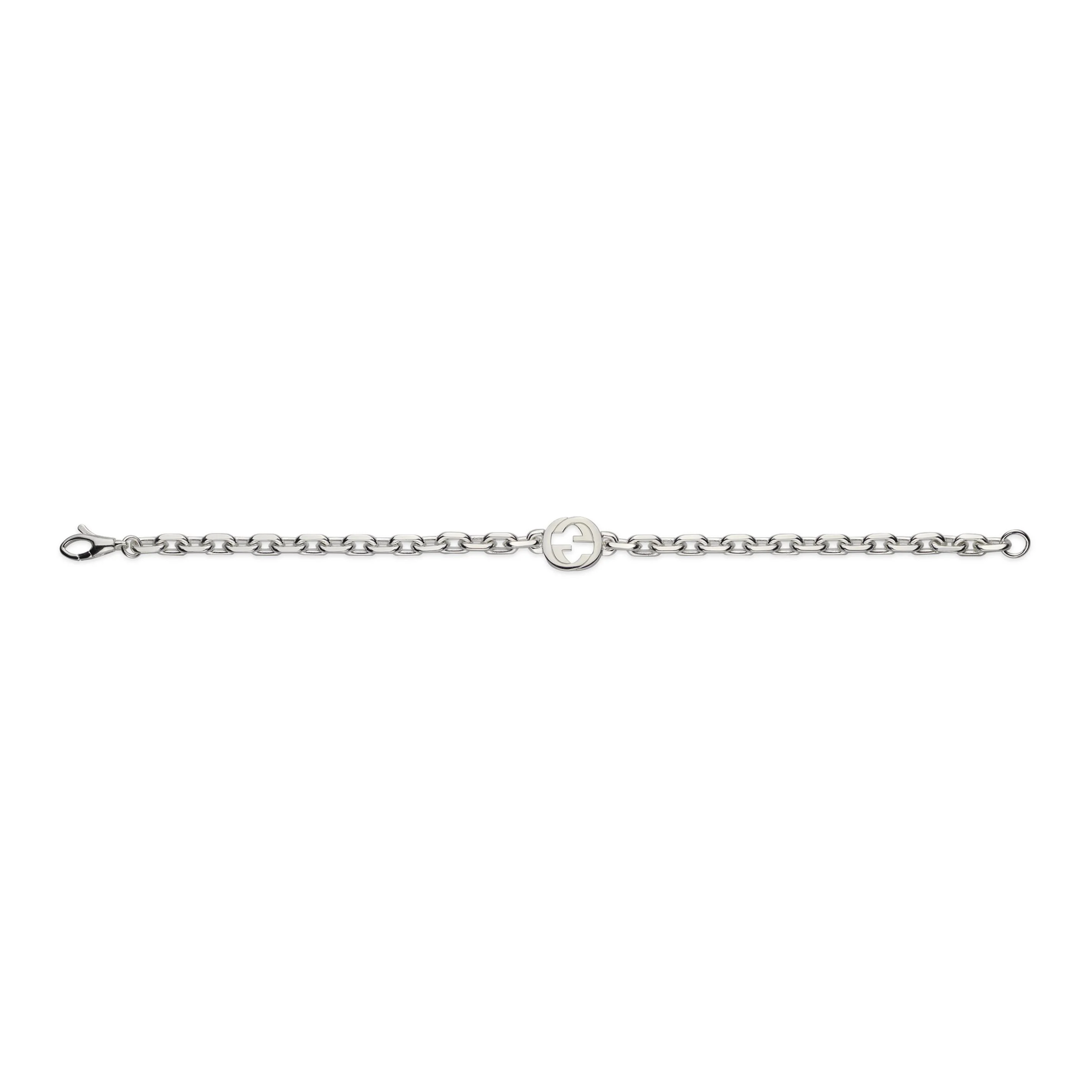 Gucci Interlocking Silver Bracelet - Image 3
