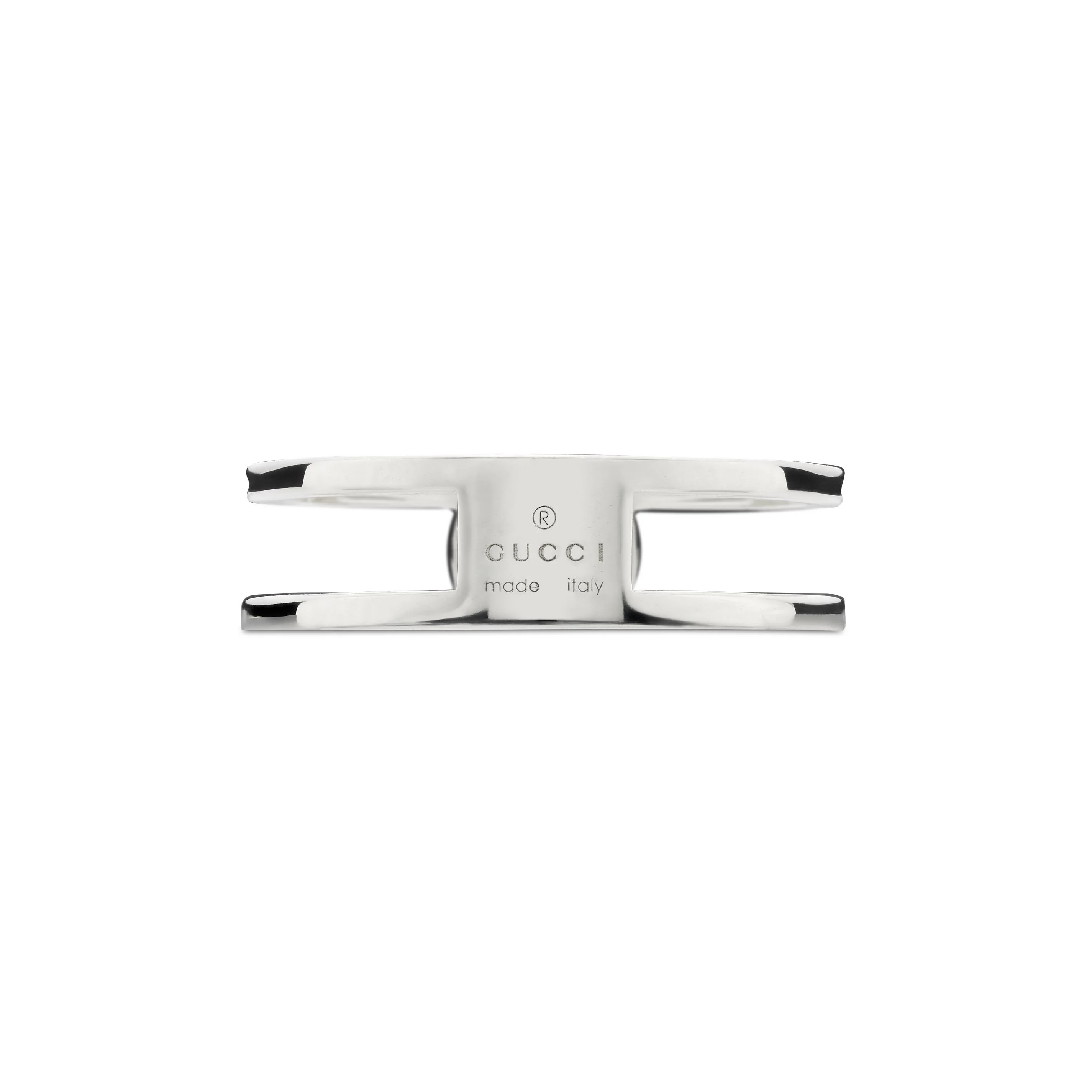 Gucci Interlocking Silver Ring Size S - Image 3