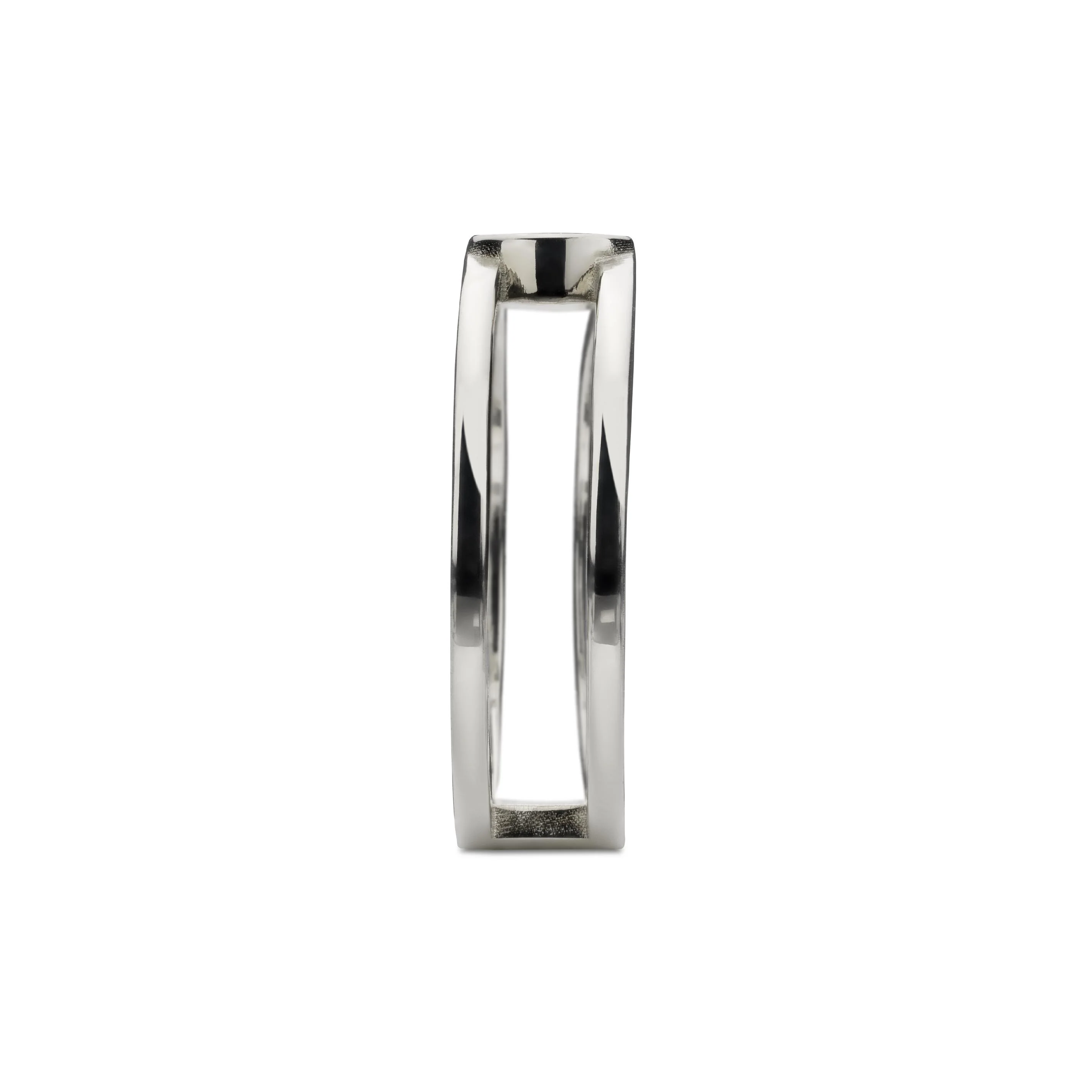 Gucci Interlocking Silver Ring Size S - Image 4