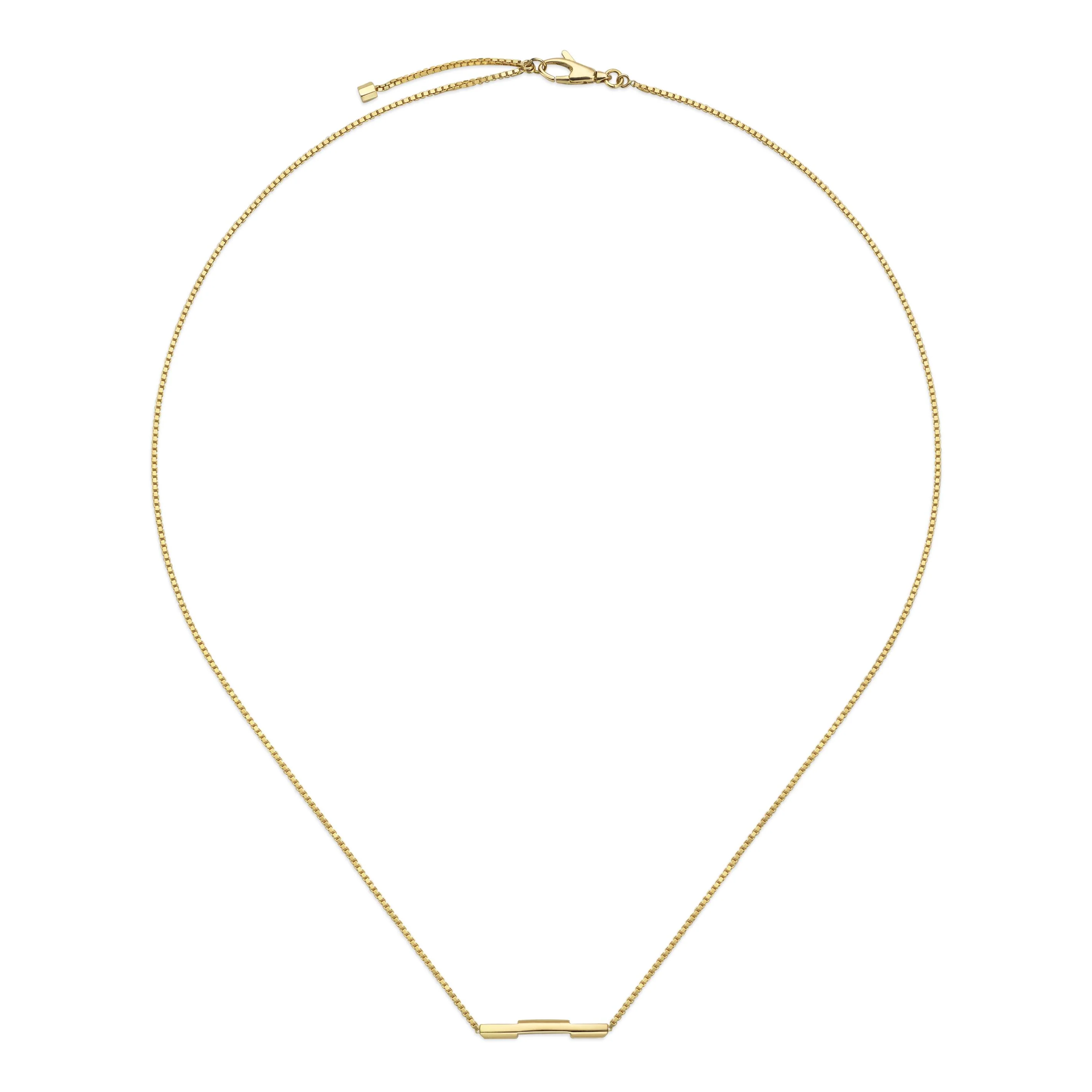 Gucci Link to Love 18ct Yellow Gold Gucci Bar Necklace 45cm - Image 2