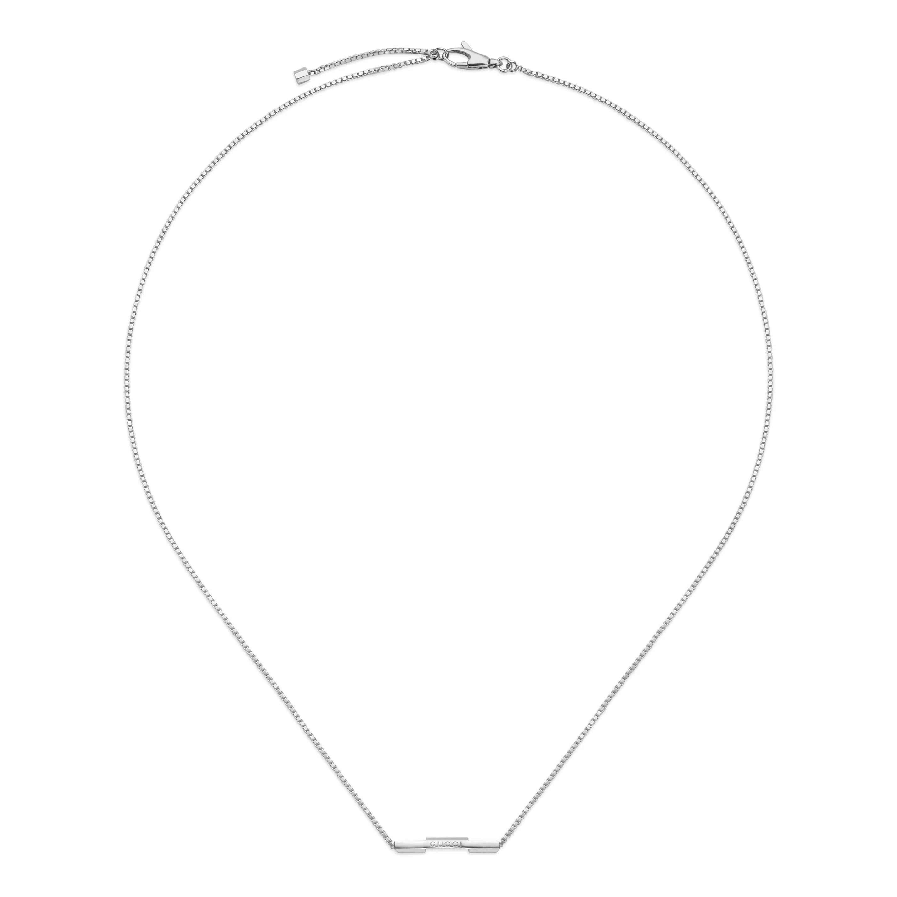 Gucci Link to Love Diamond 18ct White Gold Necklace 45cm - Image 2
