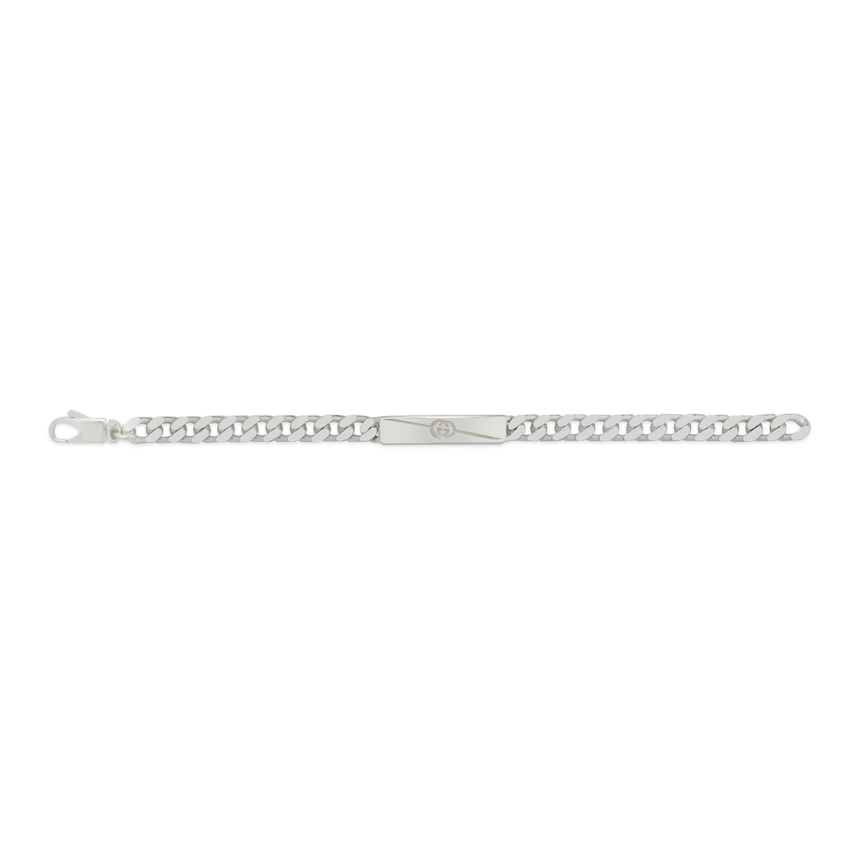 Gucci Signature Silver Curb Link Bracelet 17cm - Image 2