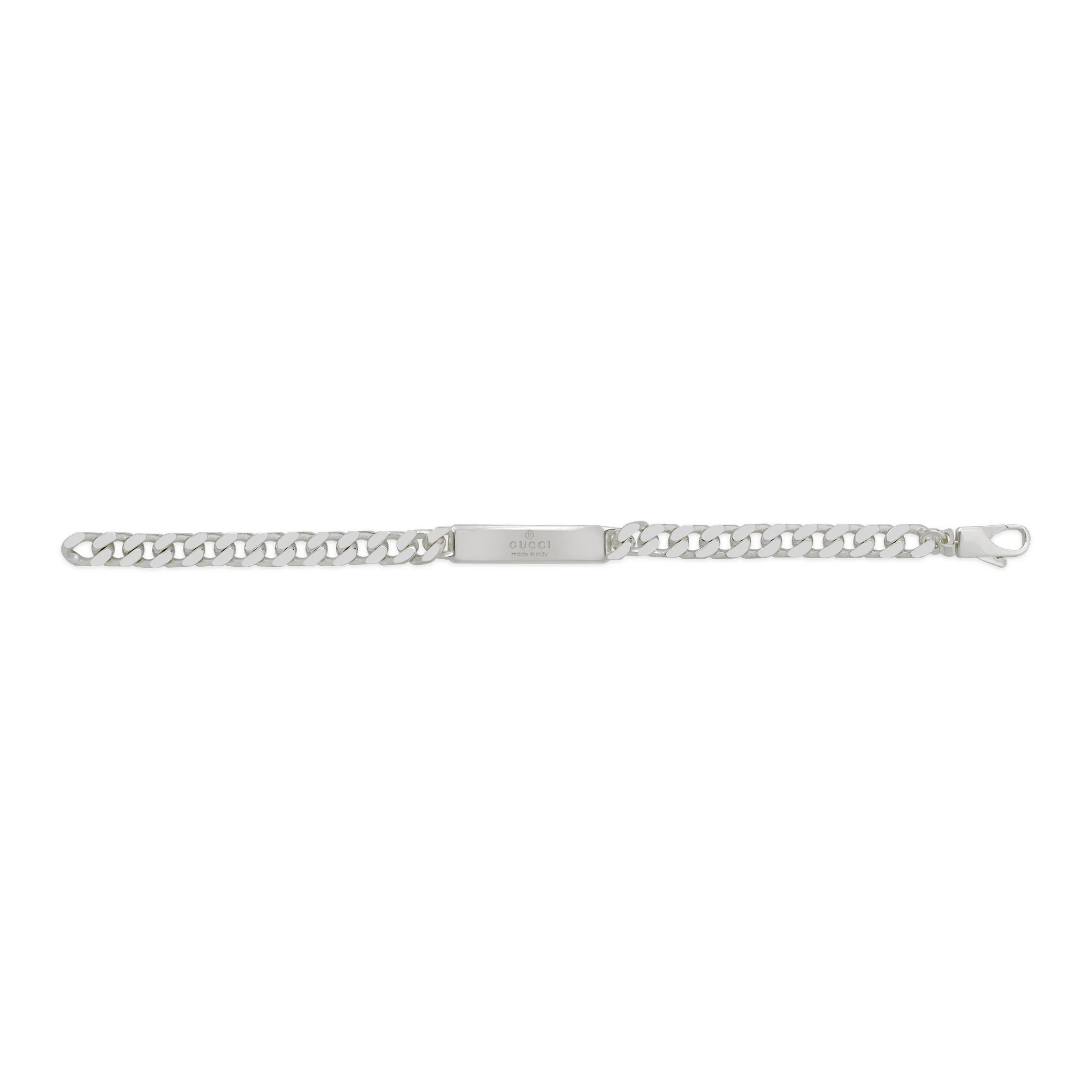 Gucci Signature Silver Curb Link Bracelet 17cm - Image 3