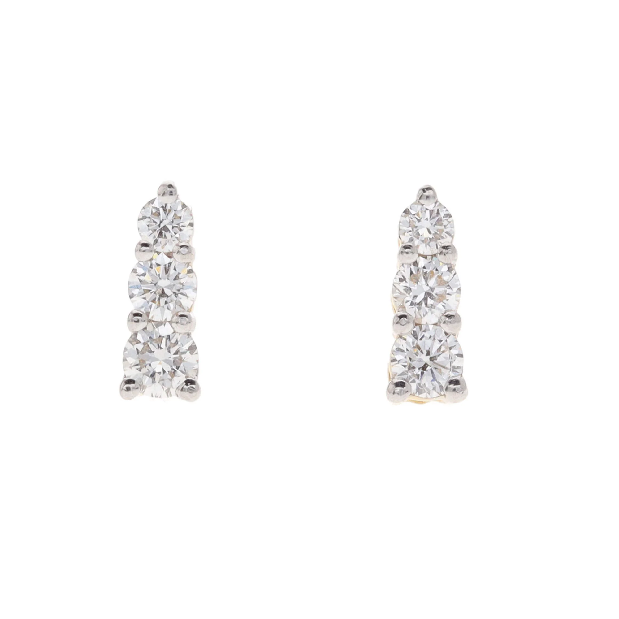 Histoire D'Elle Diamond 18ct Yellow Gold Graduated Stud Earrings