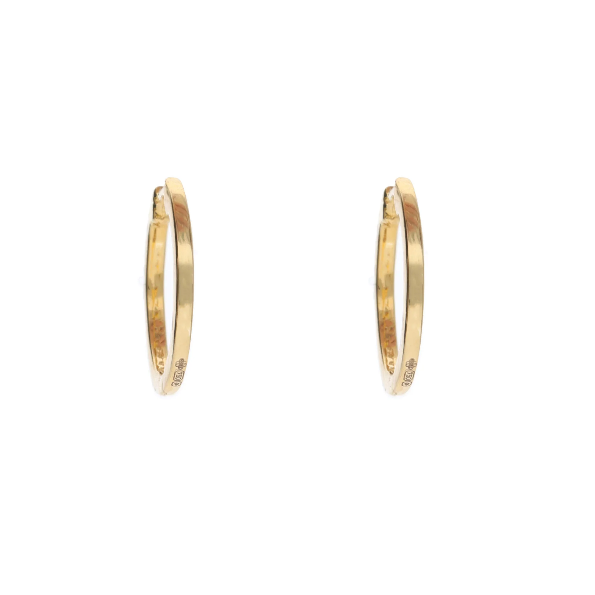 Histoire D'Elle Diamond 0.06ct 18ct Yellow Gold Hoop Earrings - Image 3