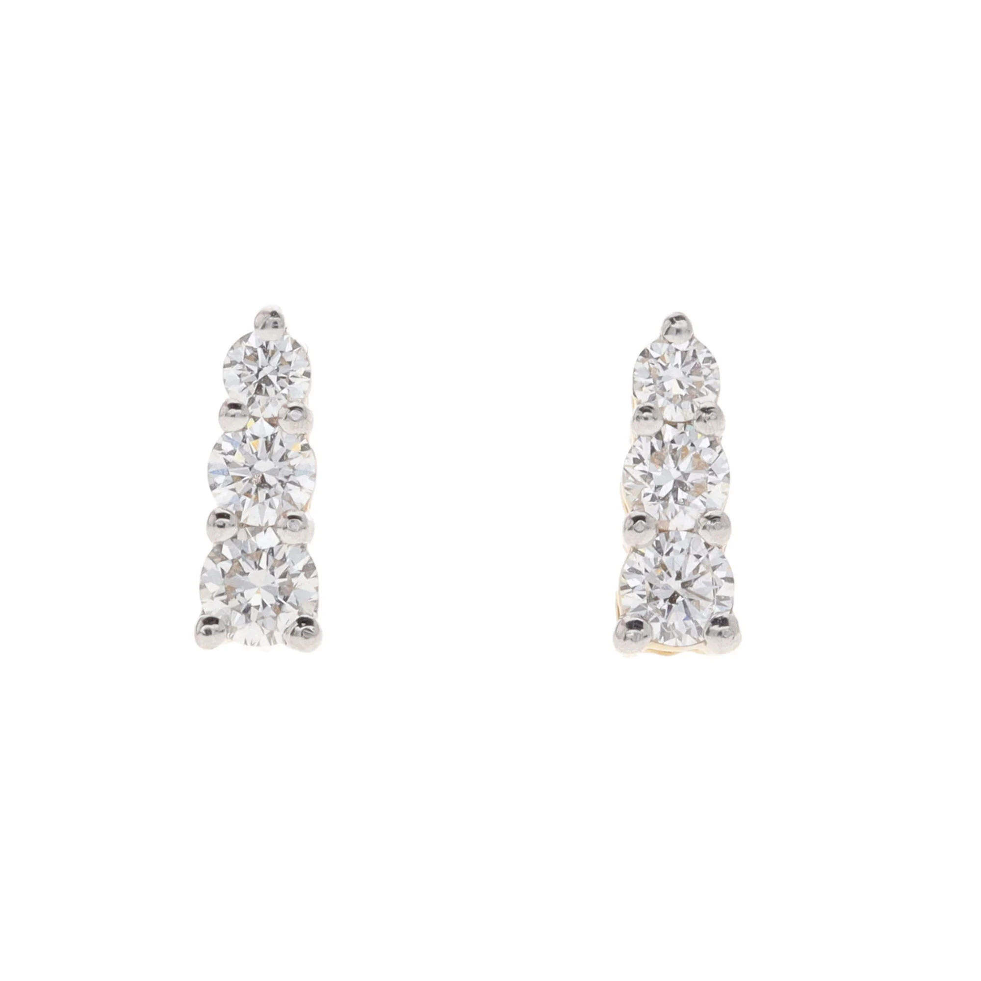 Histoire D'Elle Diamond 18ct Yellow Gold Graduated Stud Earrings