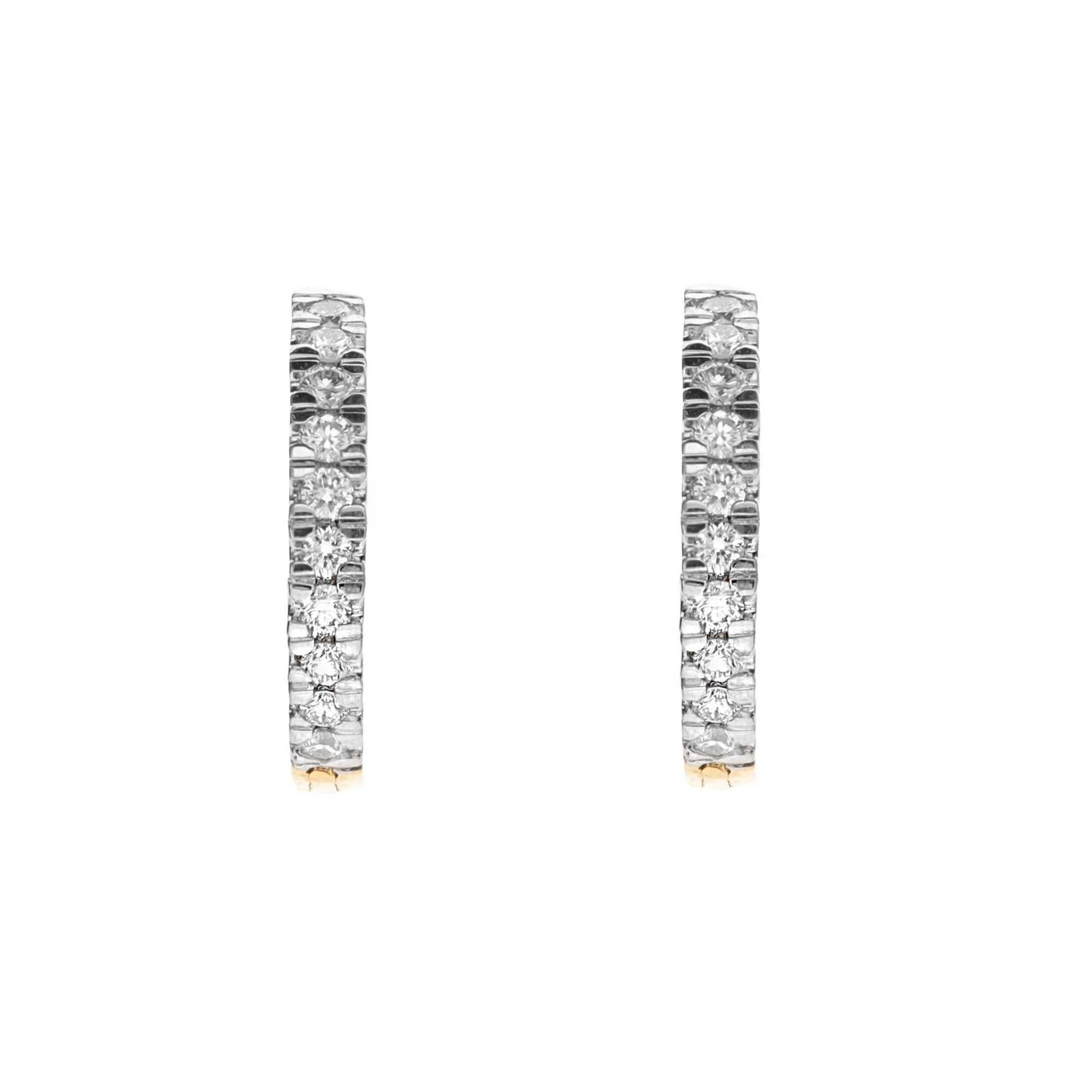 Histoire D'Elle Diamond 0.17ct 18ct Yellow Gold Hoop Earrings
