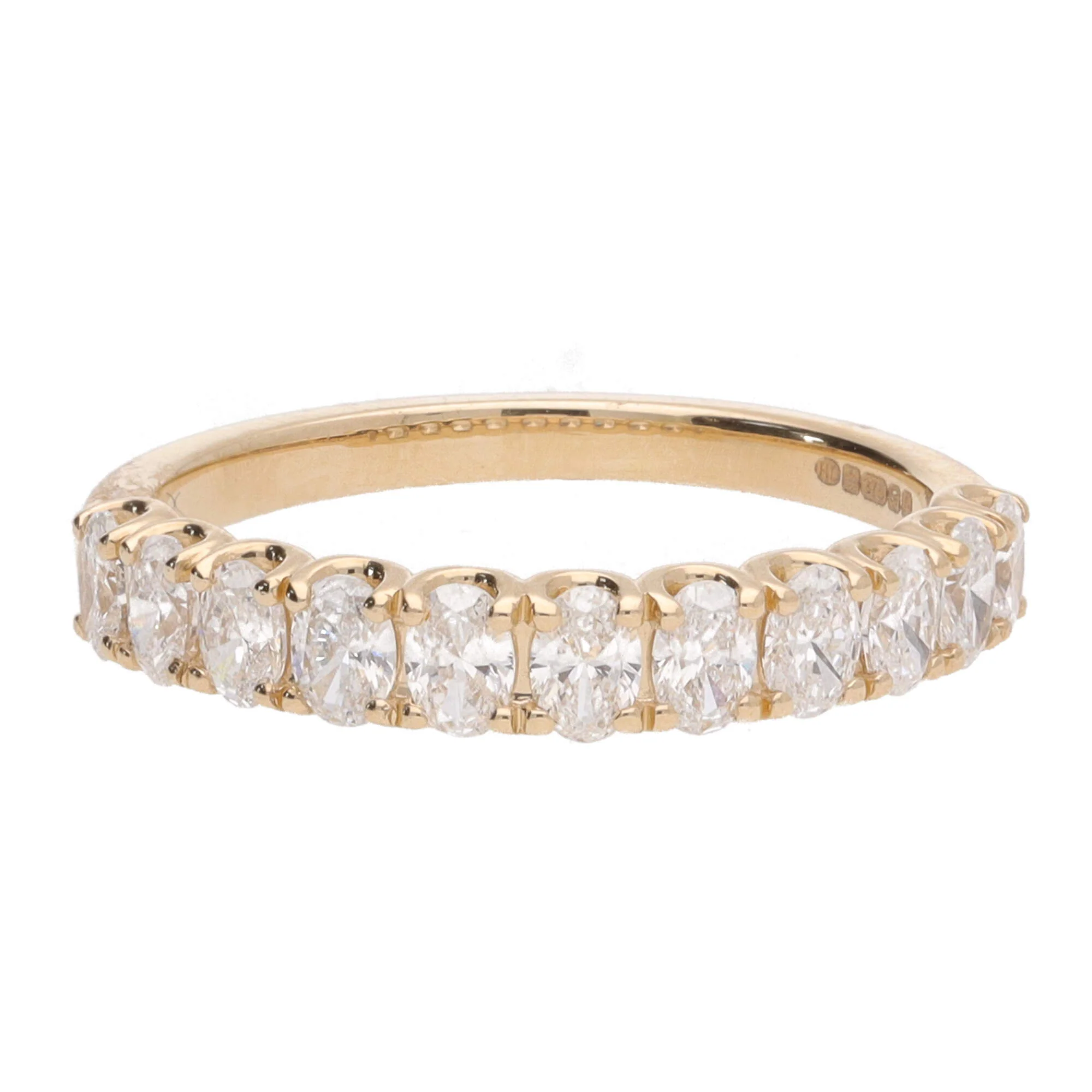 Laboratory Grown 2.40ct Diamond Three Quarter 18ct Yellow Gold Eternity Ring - Image 2